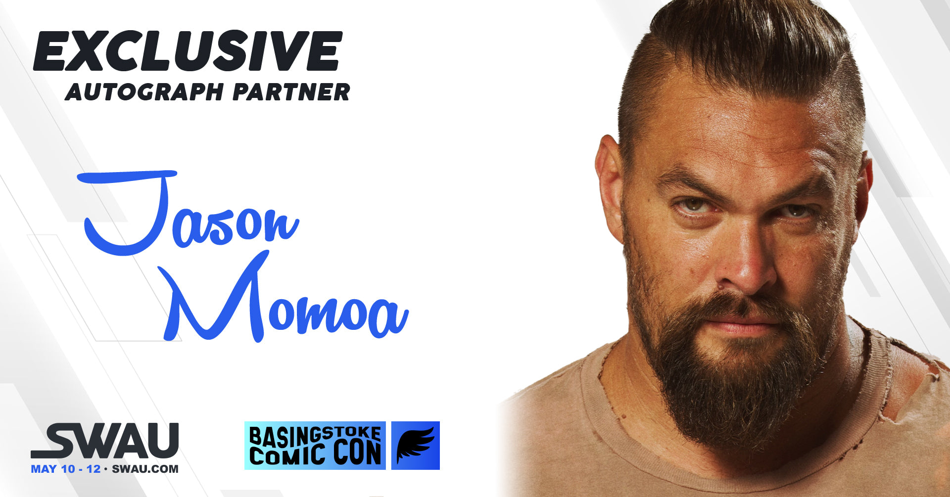 ジェイソンモモア　直筆サイン入り写真　SWAU Jason Momoa to Sign for SWAU!
