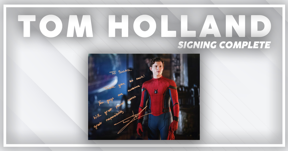 トムホランド　直筆サイン入り写真　SWAU Beckett Tom Holland Signing Complete!