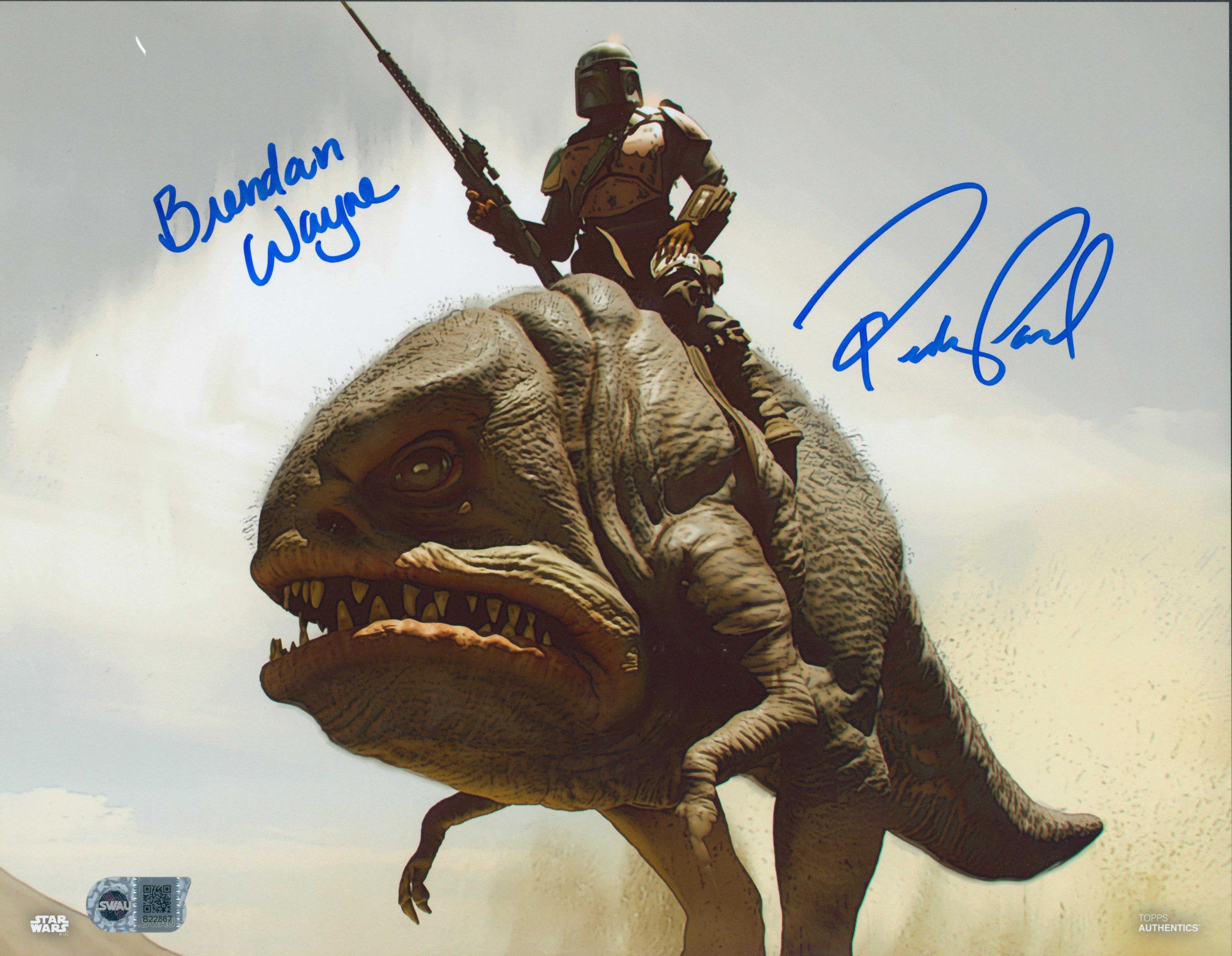 Pedro Pascal & Brendan Wayne Signed 11x14 Photo - SWAU Authenticated - SWAU