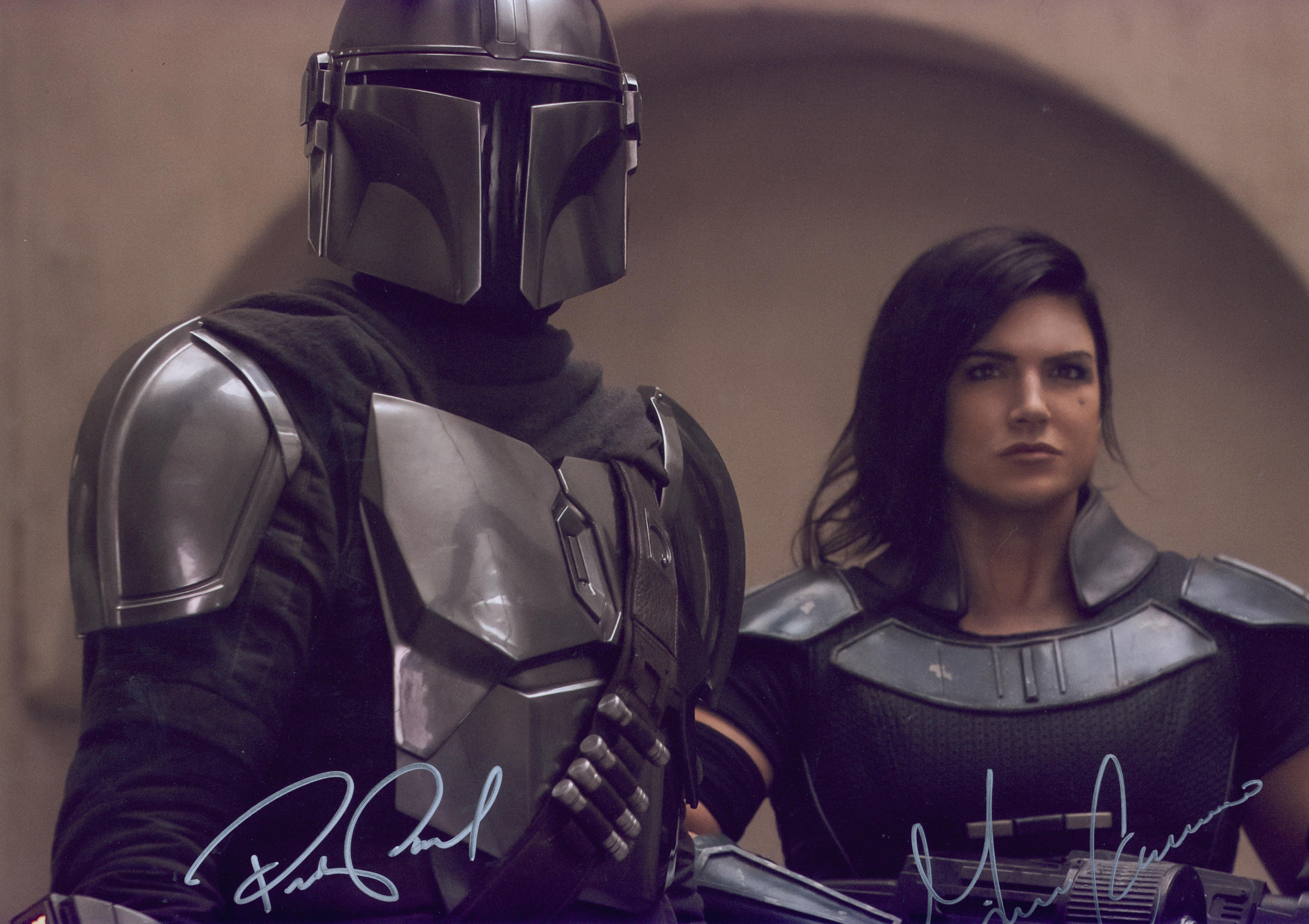 Pedro Pascal & Gina Carano Signed 16x20 Photo - SWAU Authenticated - SWAU
