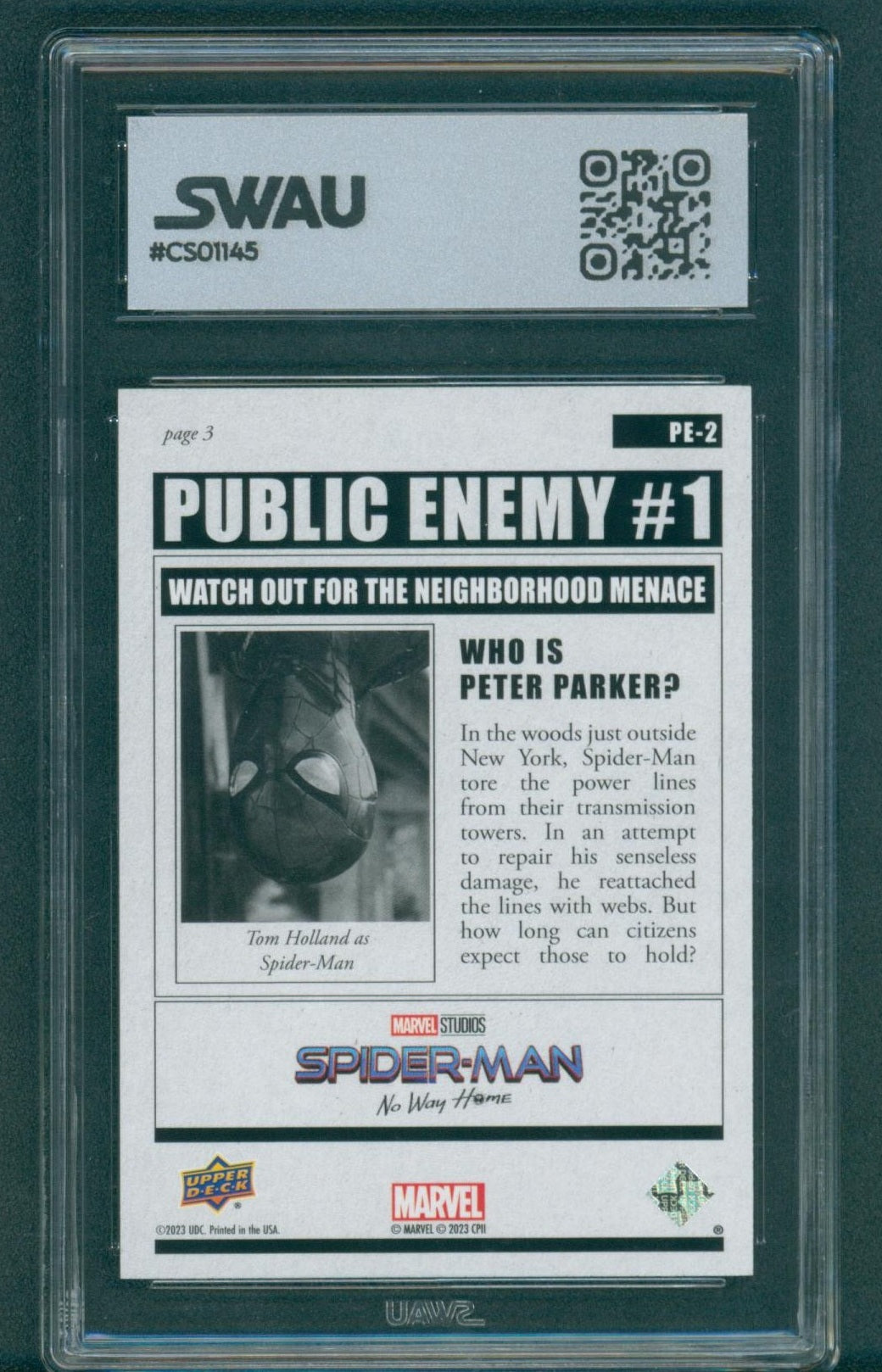 Tom Holland Signed Trading Card - SWAU Authenticated & Encapsulated