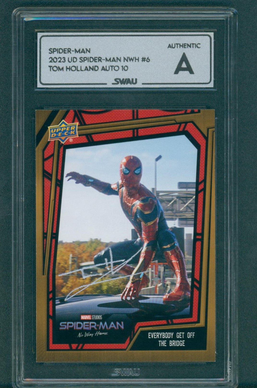 Tom Holland Signed Trading Card - SWAU Authenticated & Encapsulated