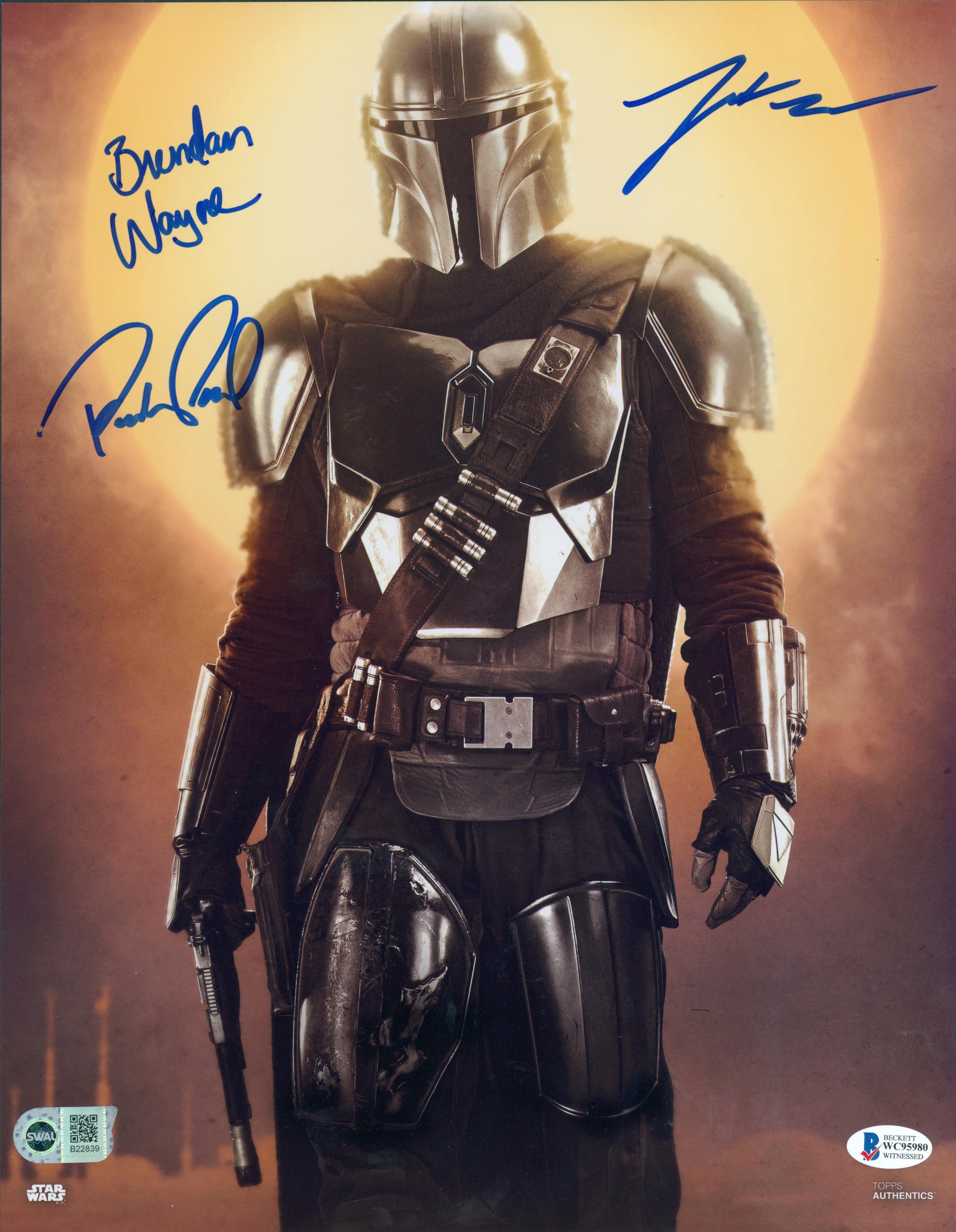 Pedro Pascal, Brendan Wayne, & Lateef Crowder Signed 11x14 Photo - SWAU Authenticated - SWAU