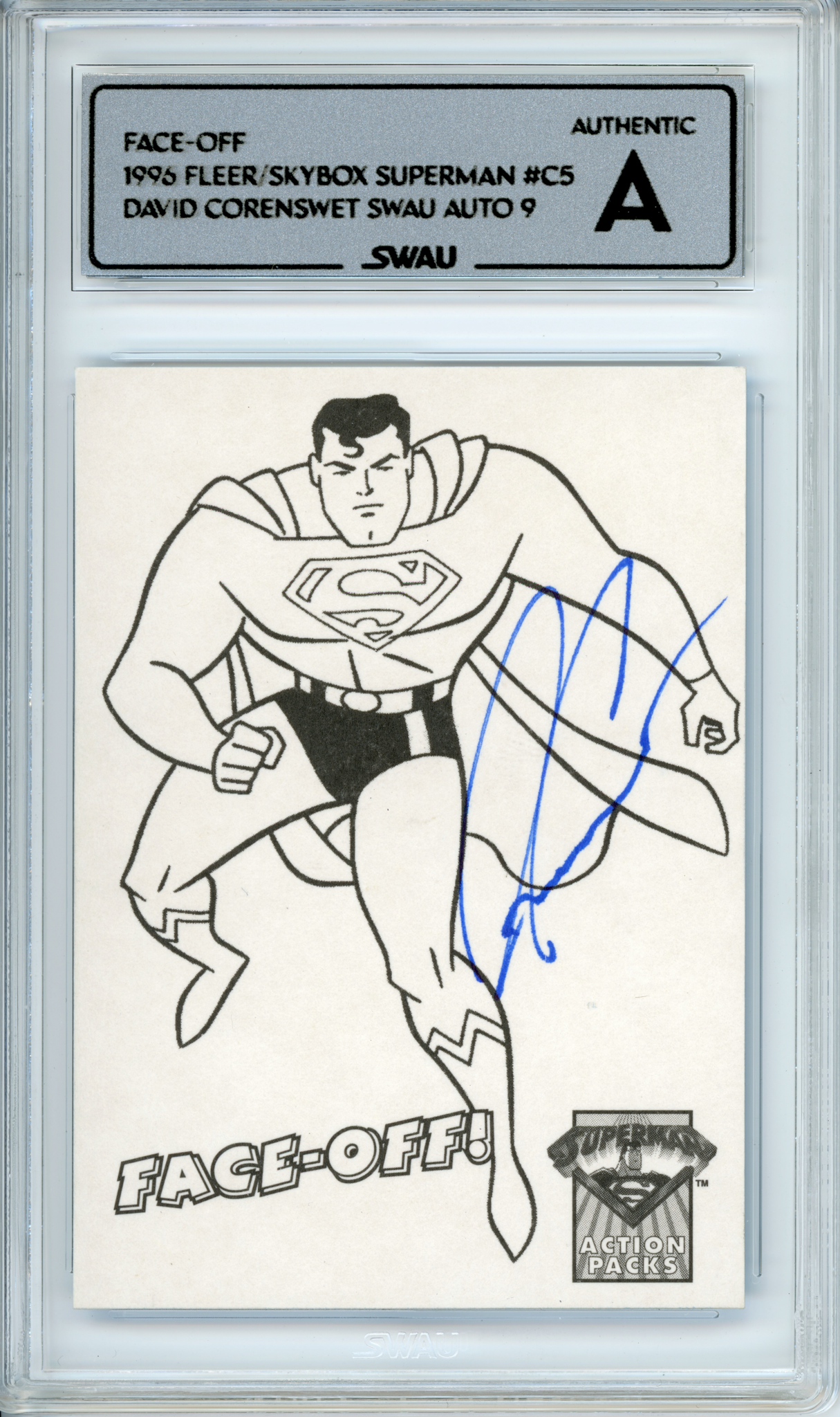 David Corenswet Signed Trading Card - SWAU Authenticated & Encapsulated