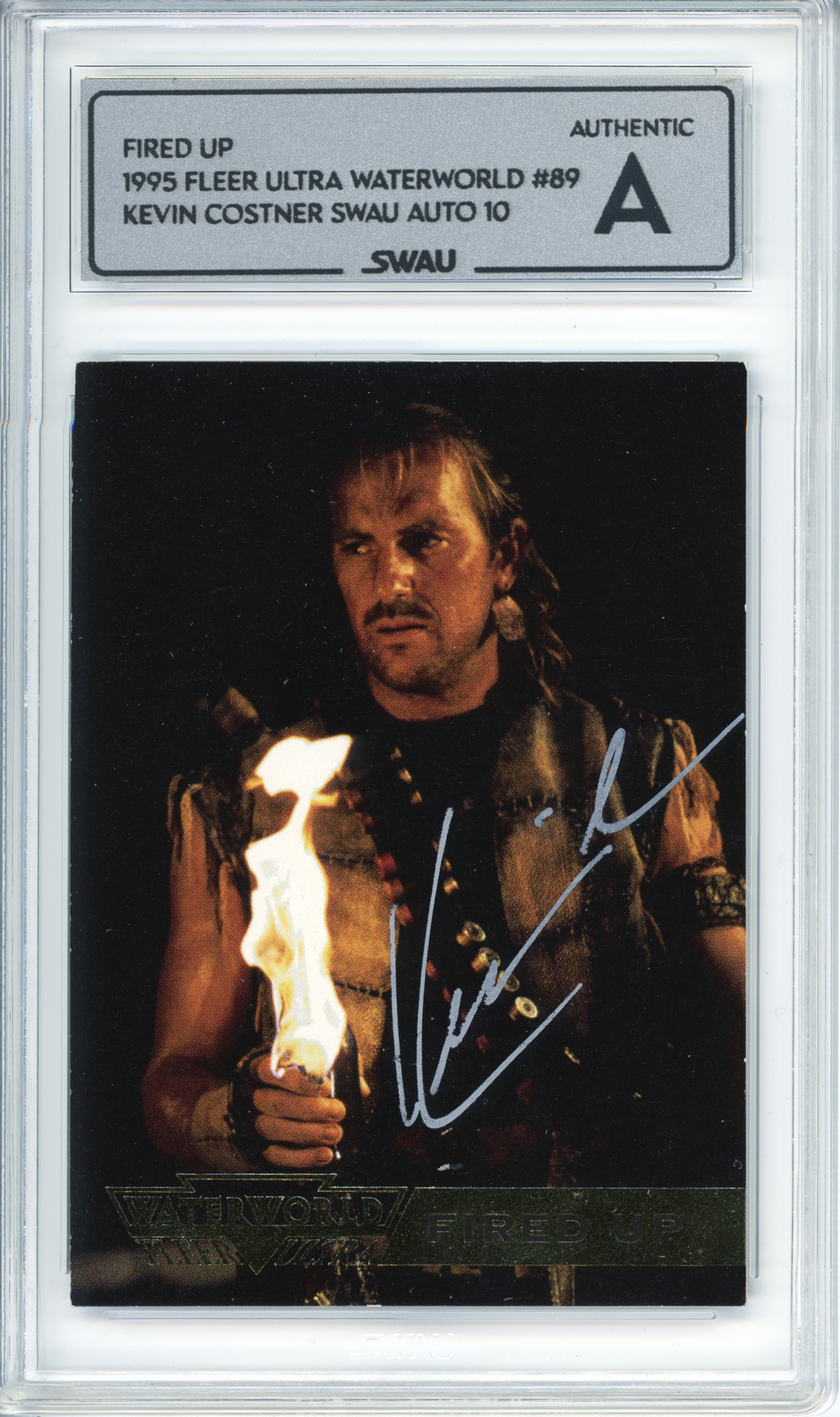 Kevin Costner Signed Trading Card - SWAU Authenticated & Encapsulated