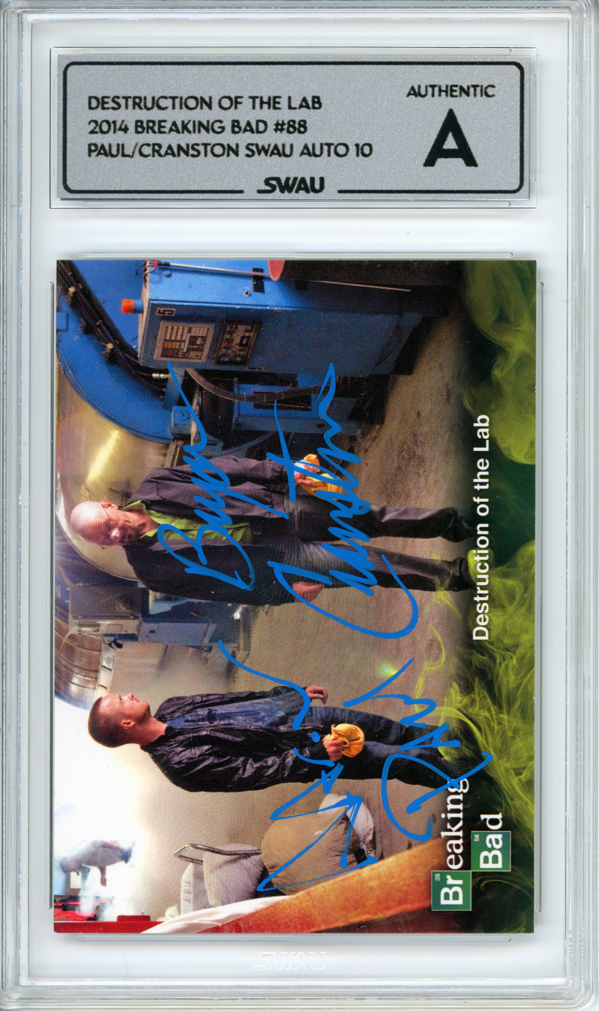 Bryan Cranston & Aaron Paul Signed Trading Card - SWAU Authenticated & Encapsulated