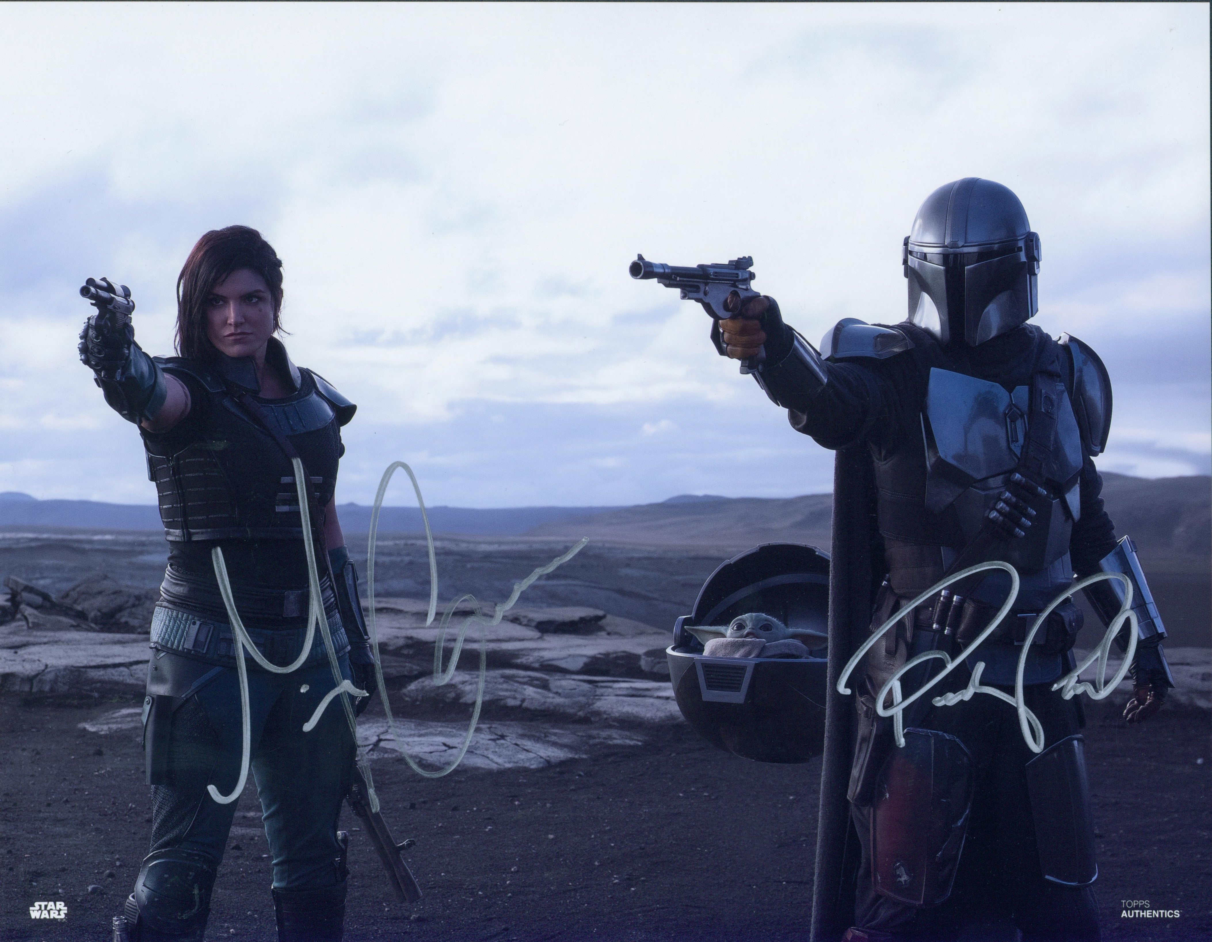 Pedro Pascal & Gina Carano Signed 11x14 Photo - SWAU Authenticated - SWAU