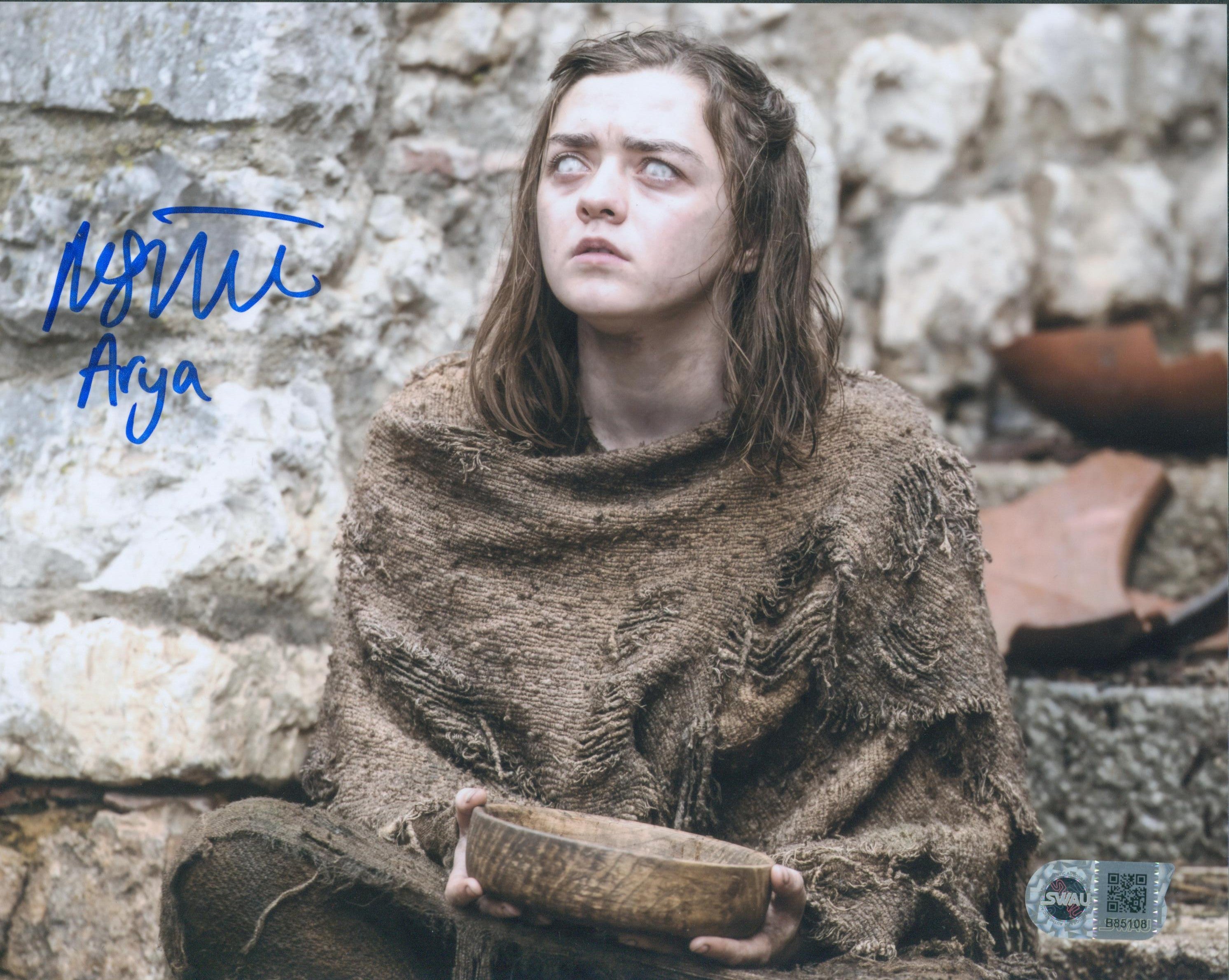 Maisie Williams Signed 8x10 Photo - SWAU Authenticated - SWAU