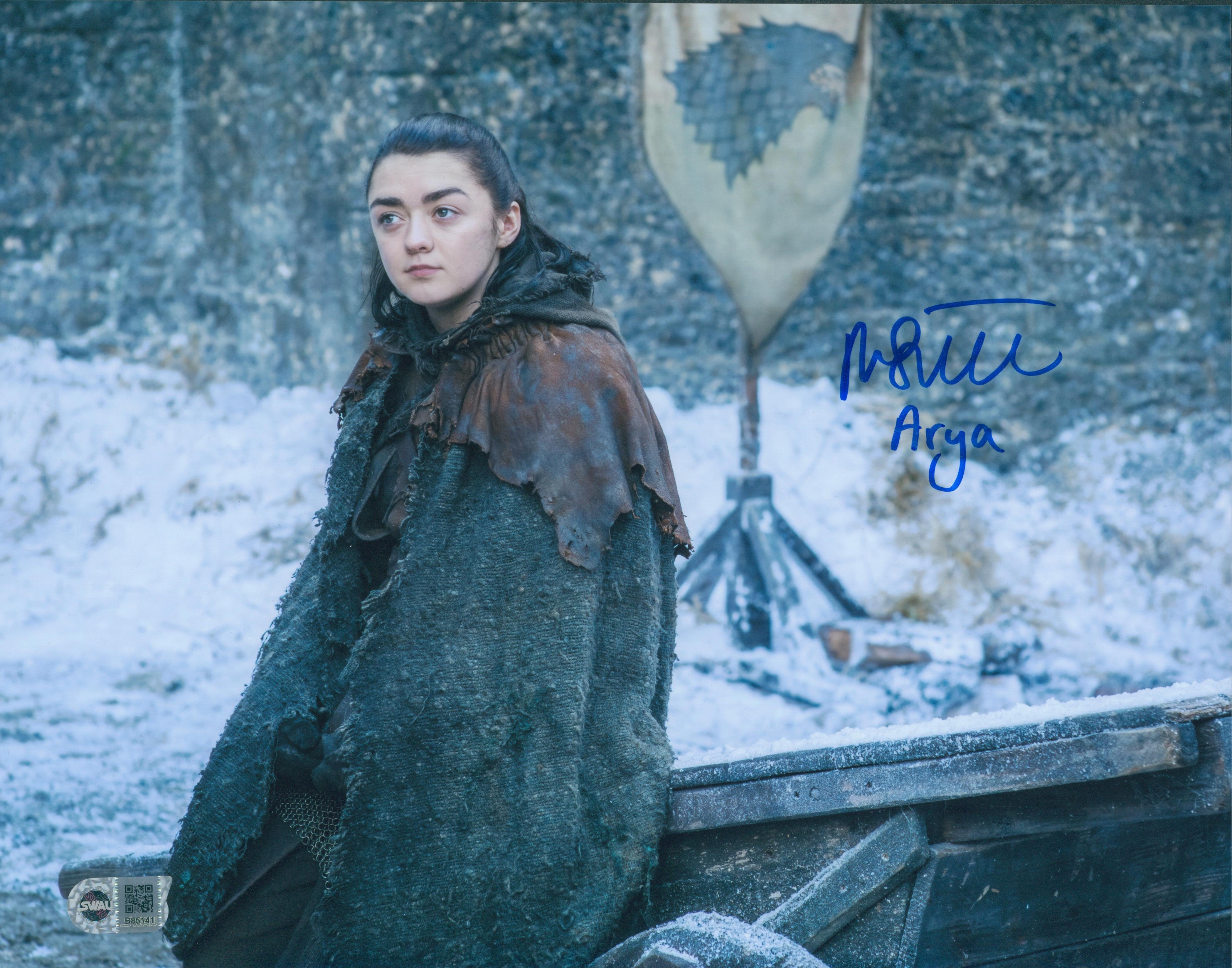 Maisie Williams Signed 11X14 Photo - SWAU Authenticated - SWAU