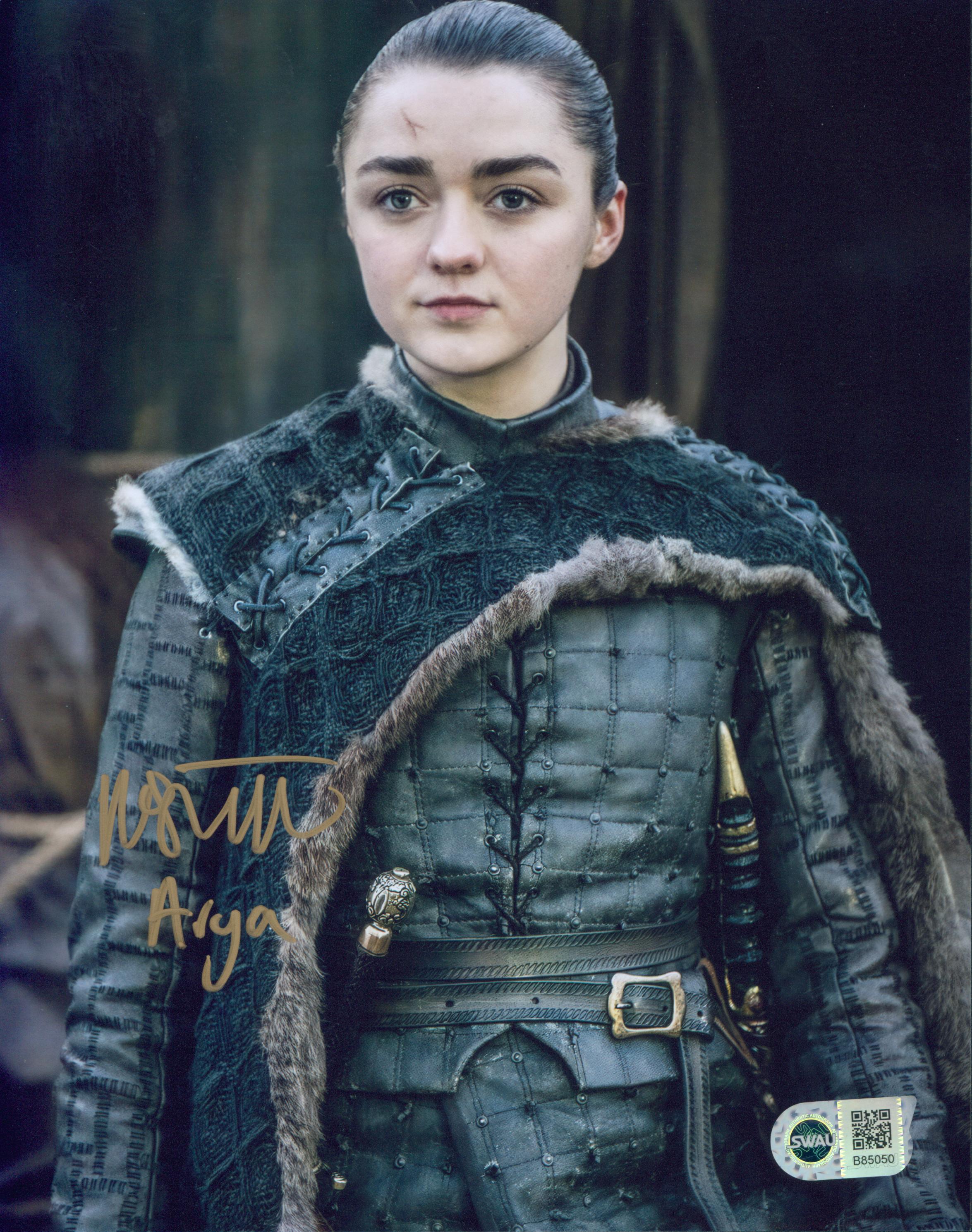 Maisie Williams Signed 8x10 Photo - SWAU Authenticated - SWAU