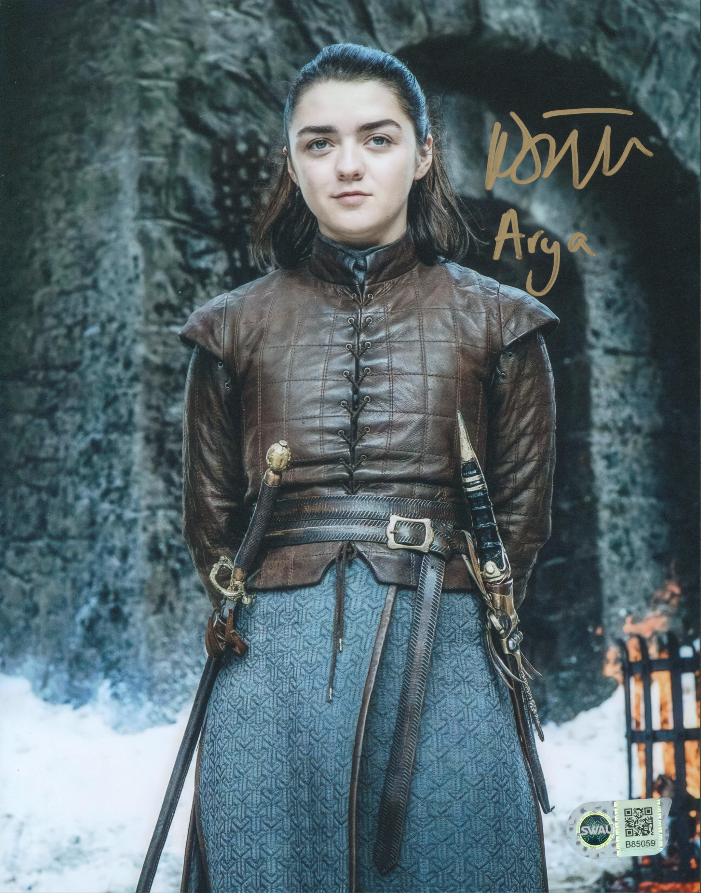 Maisie Williams Signed 8x10 Photo - SWAU Authenticated - SWAU