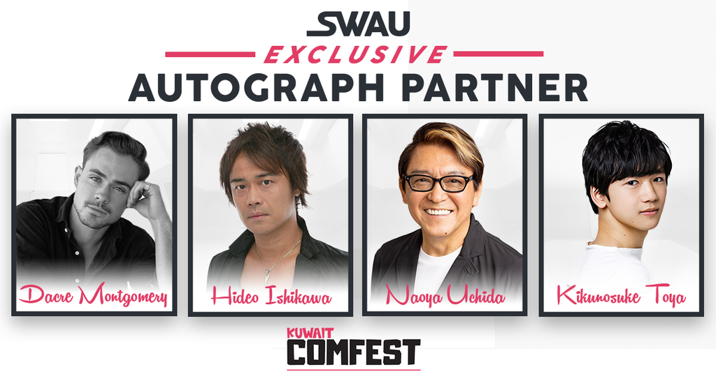 Dacre Montgomery, Hideo Ishikawa, Naoya Uchida, & Kikunosuke Toya Sign for SWAU!