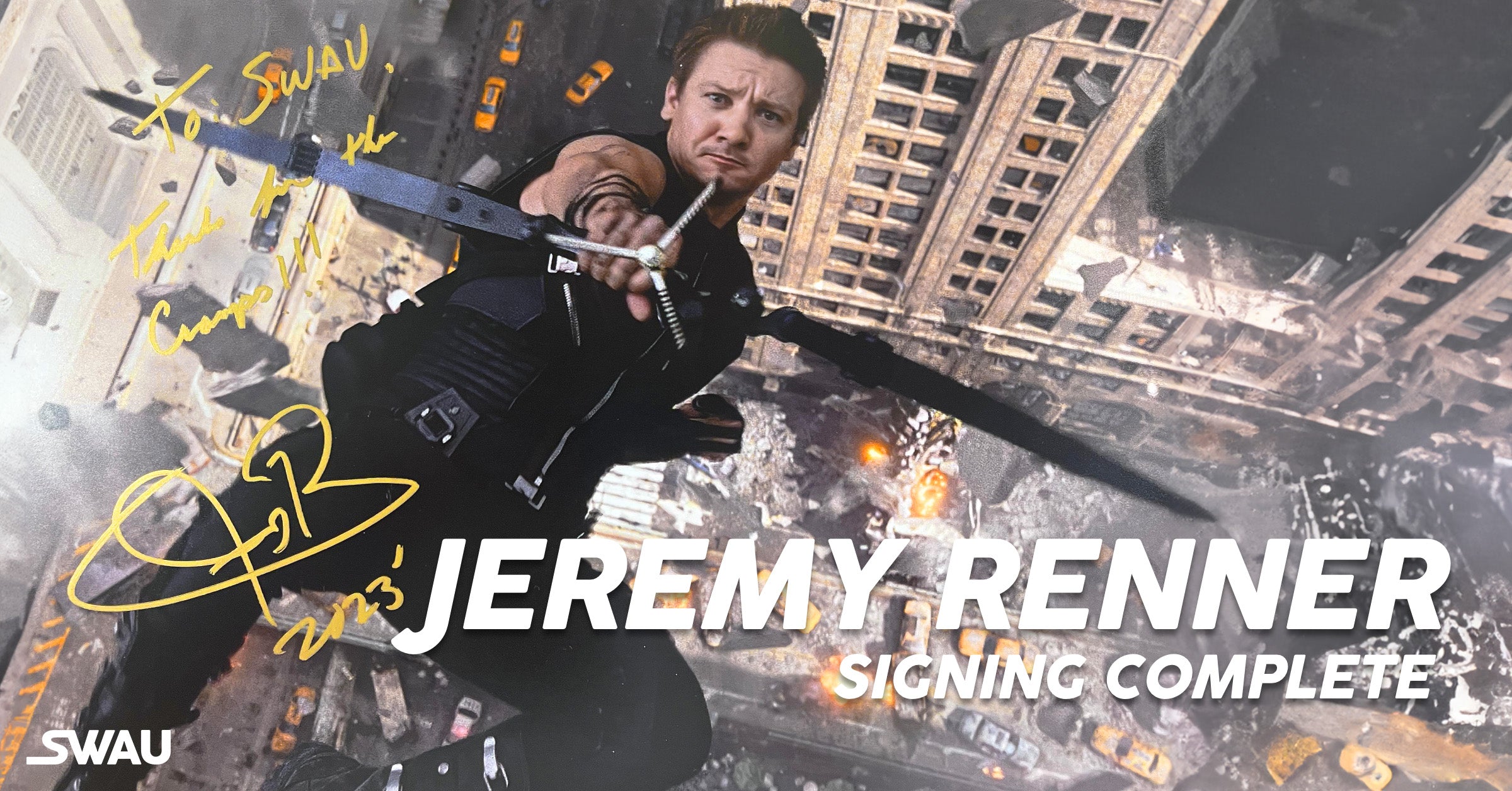 Jeremy Renner Signing Completed!