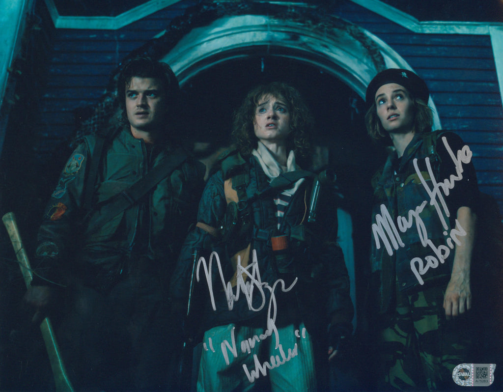 Maya Hawke & Natalia Dyer Signed 11x14 Photo - SWAU Authenticated