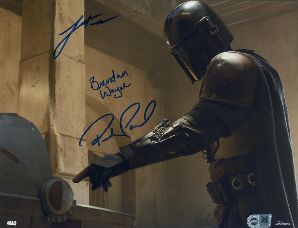 Pedro Pascal, Brendan Wayne, & Lateef Crowder Signed 11x14 Photo - SWAU Authenticated