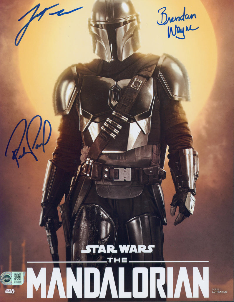 Pedro Pascal, Brendan Wayne, & Lateef Crowder Signed 11x14 Photo - SWAU Authenticated