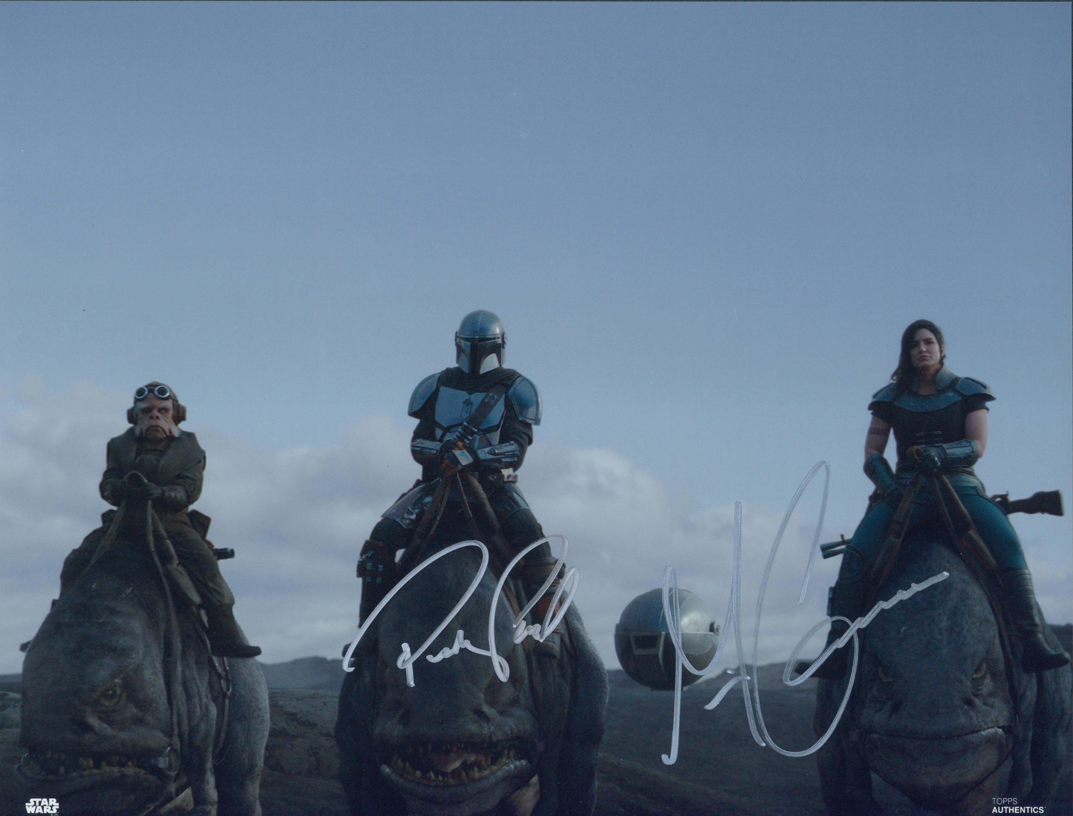 Pedro Pascal & Gina Carano Signed 11x14 Photo - SWAU Authenticated - SWAU