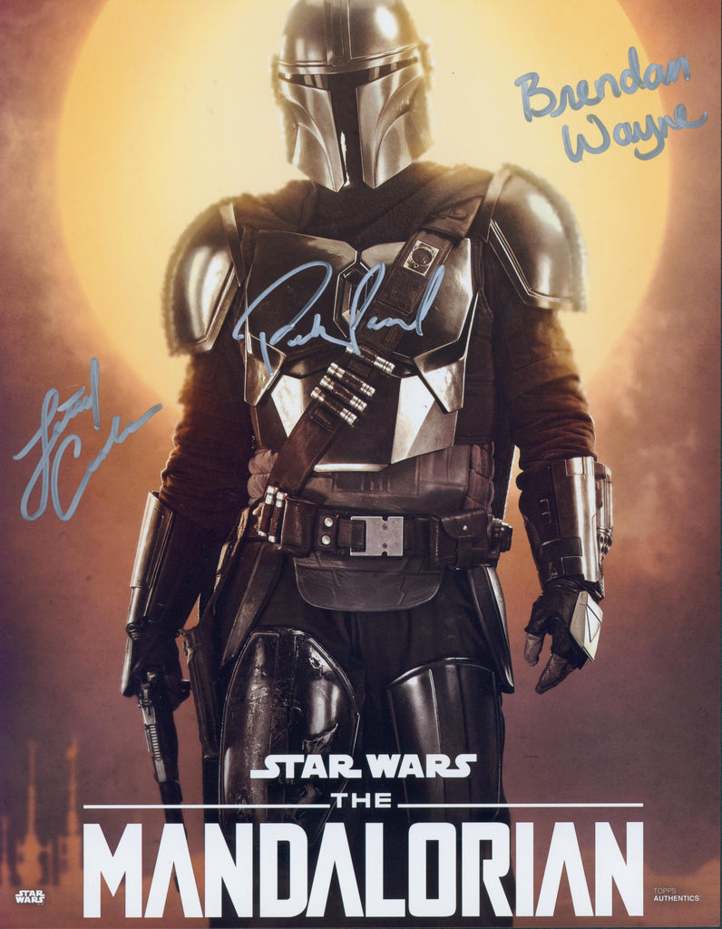 Pedro Pascal, Brendan Wayne, & Lateef Crowder Signed 11x14 Photo - SWAU Authenticated