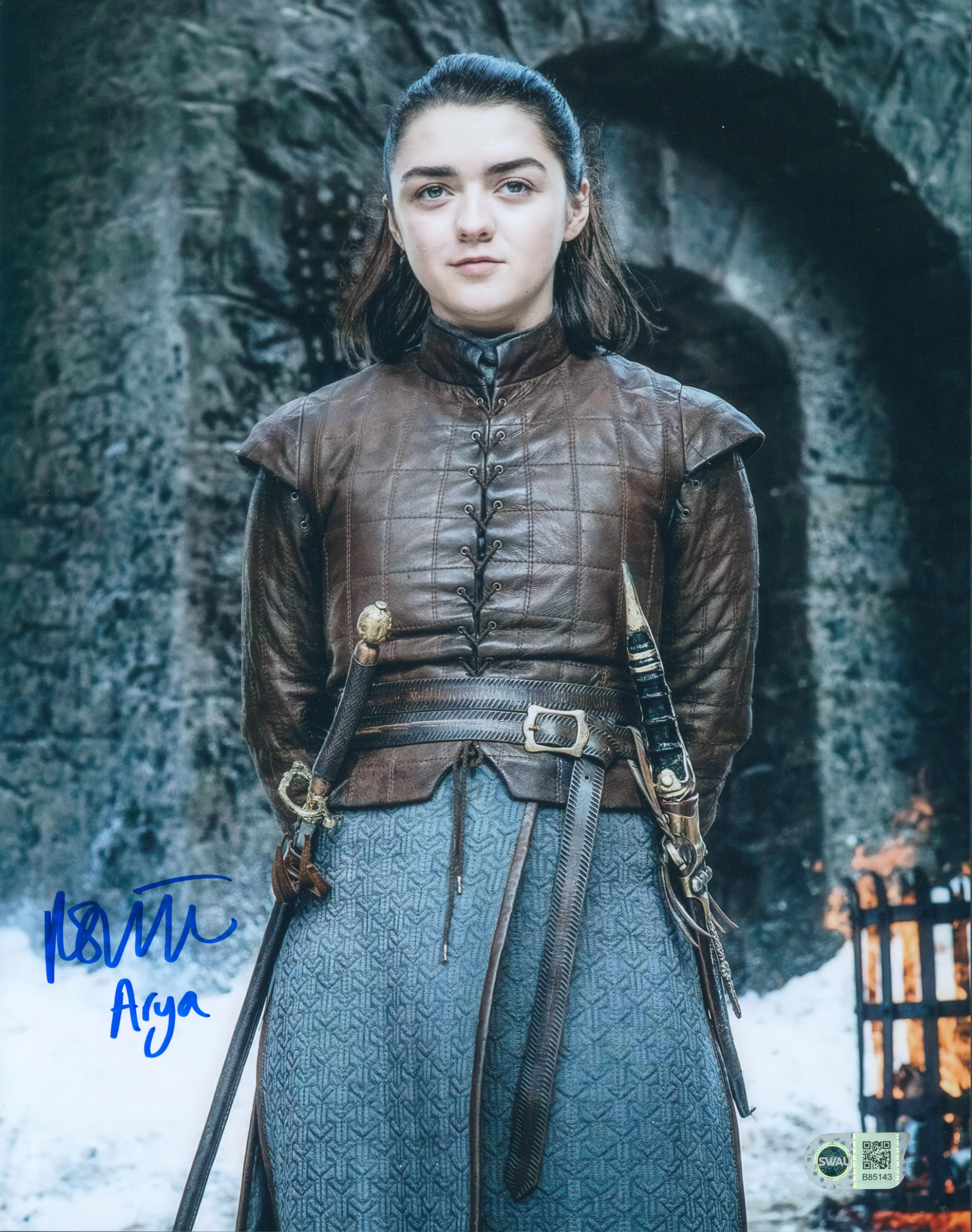 Maisie Williams Signed 11X14 Photo - SWAU Authenticated - SWAU