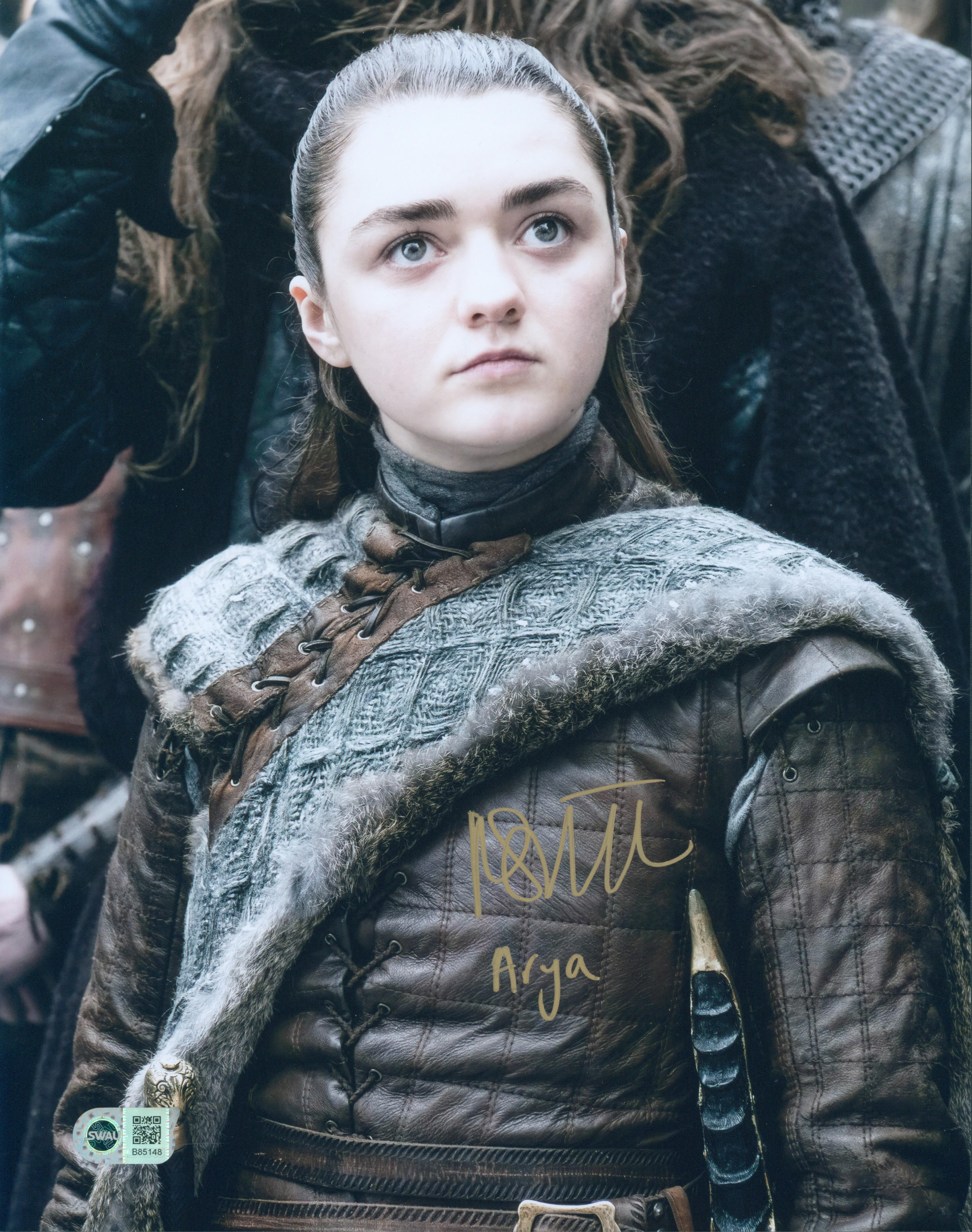 Maisie Williams Signed 11X14 Photo - SWAU Authenticated - SWAU