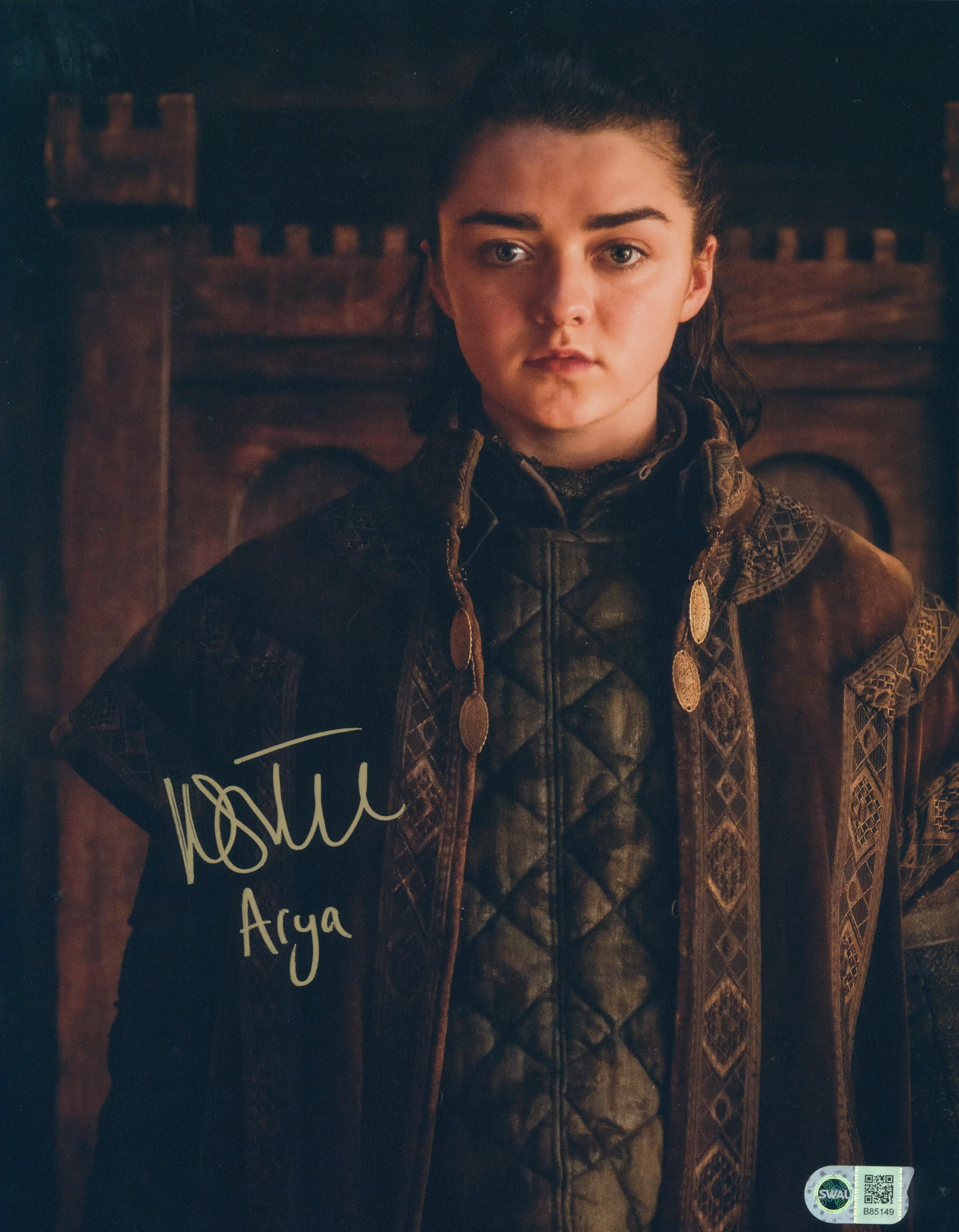 Maisie Williams Signed 11X14 Photo - SWAU Authenticated - SWAU