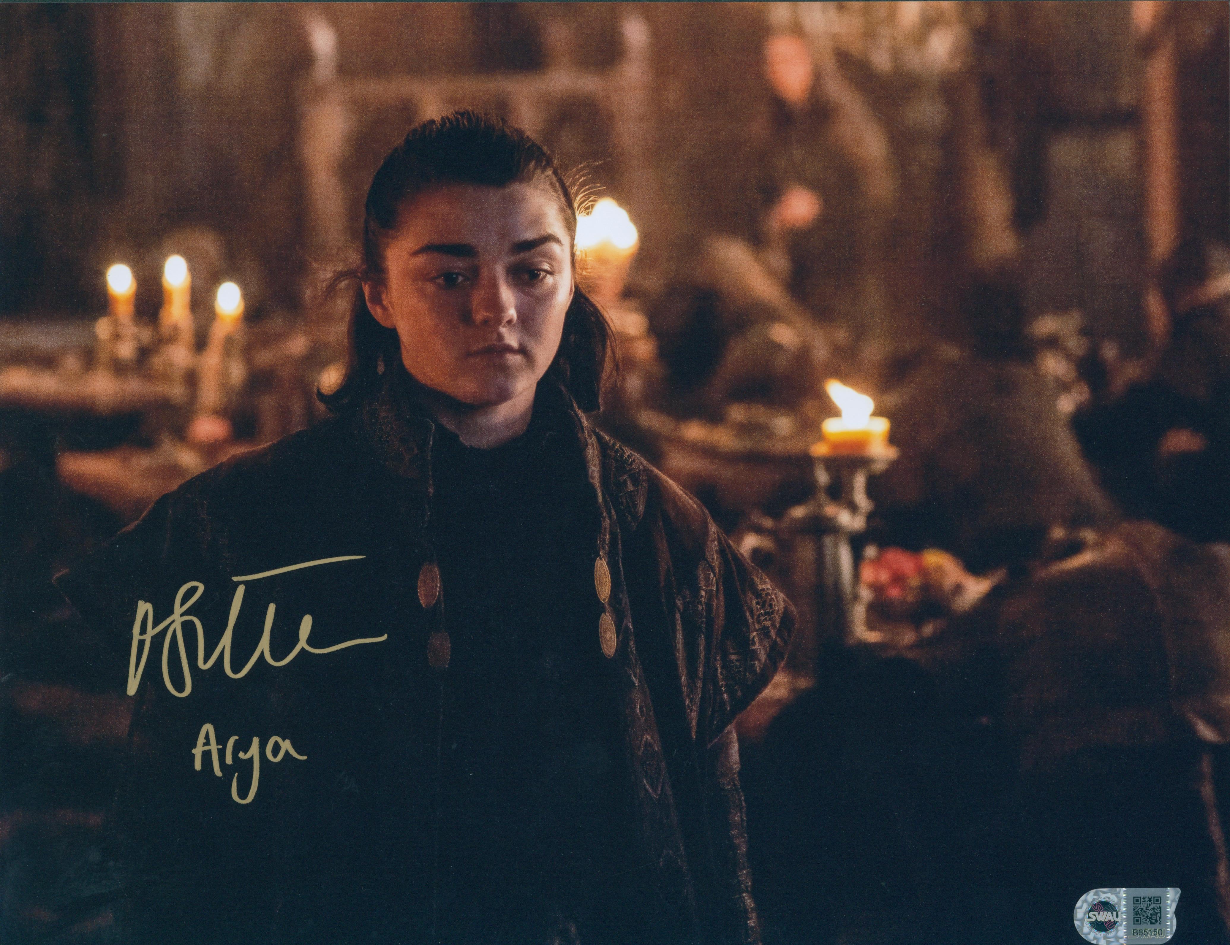 Maisie Williams Signed 11X14 Photo - SWAU Authenticated - SWAU