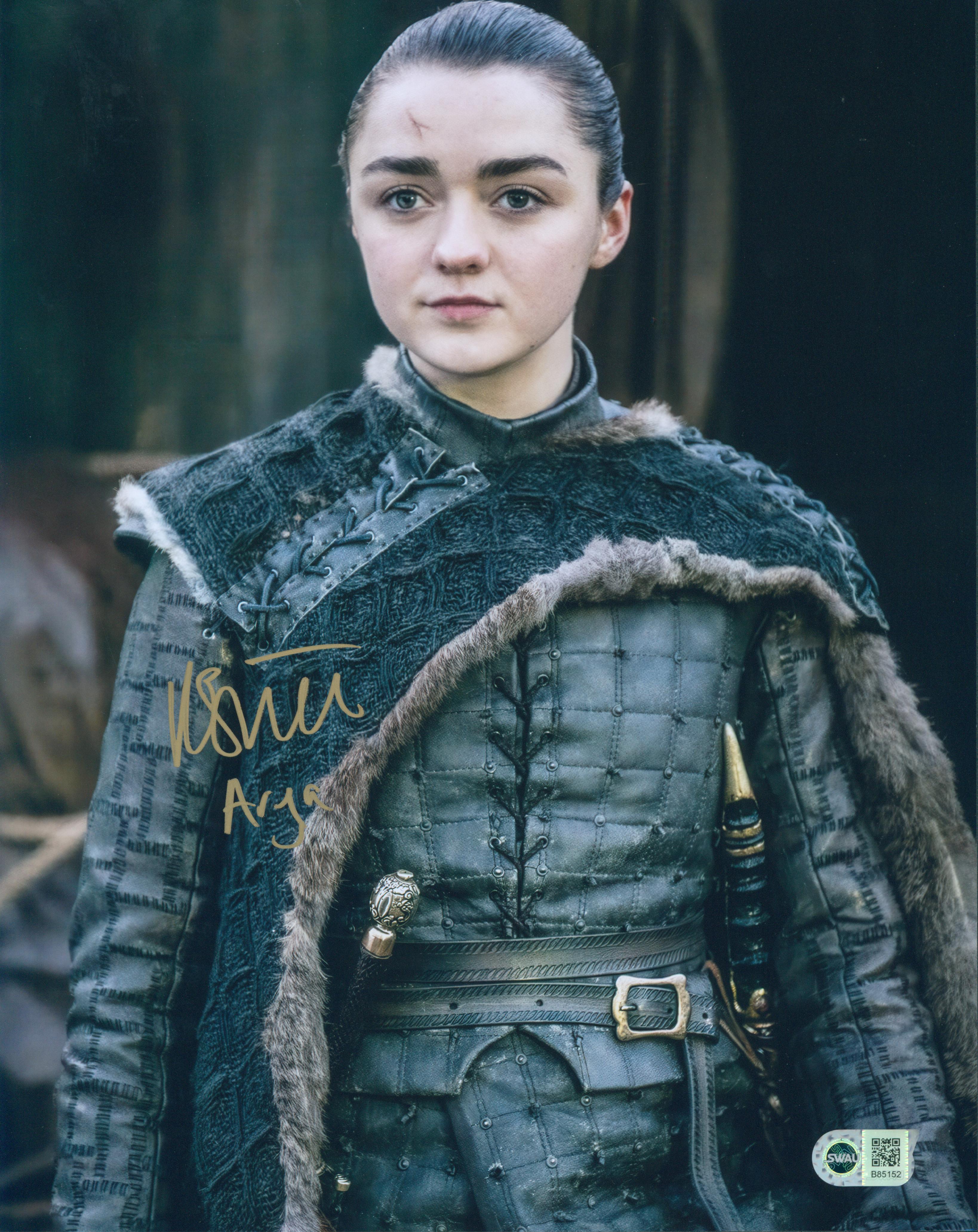 Maisie Williams Signed 11X14 Photo - SWAU Authenticated - SWAU