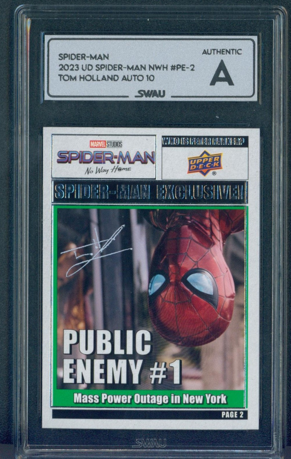 Tom Holland Signed Trading Card - SWAU Authenticated & Encapsulated