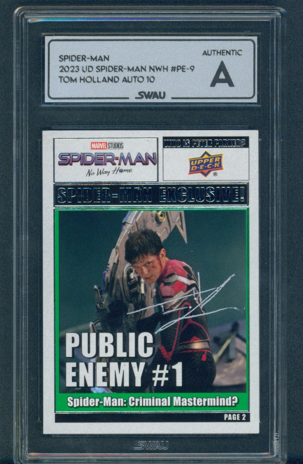 Tom Holland Signed Trading Card - SWAU Authenticated & Encapsulated