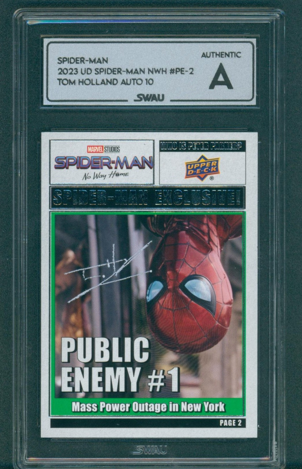 Tom Holland Signed Trading Card - SWAU Authenticated & Encapsulated