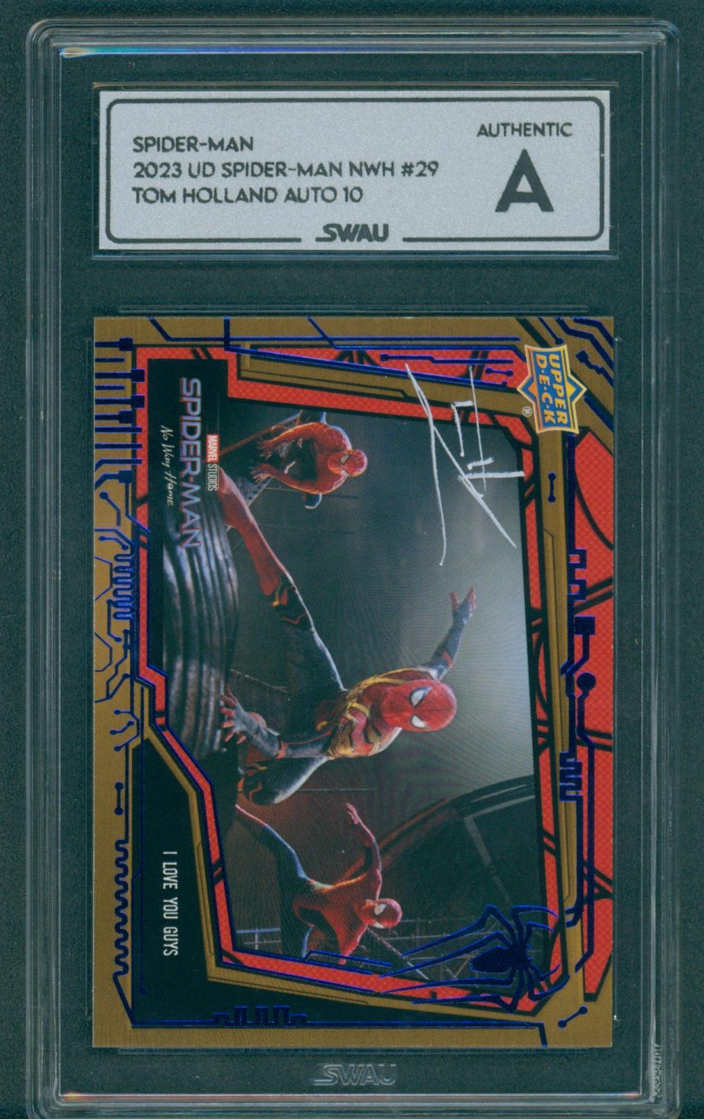 Tom Holland Signed Trading Card - SWAU Authenticated & Encapsulated