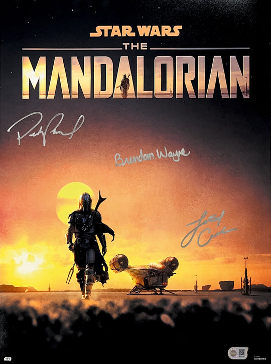 Pedro Pascal, Brendan Wayne, & Lateef Crowder Signed 16x20 Photo - SWAU Authenticated