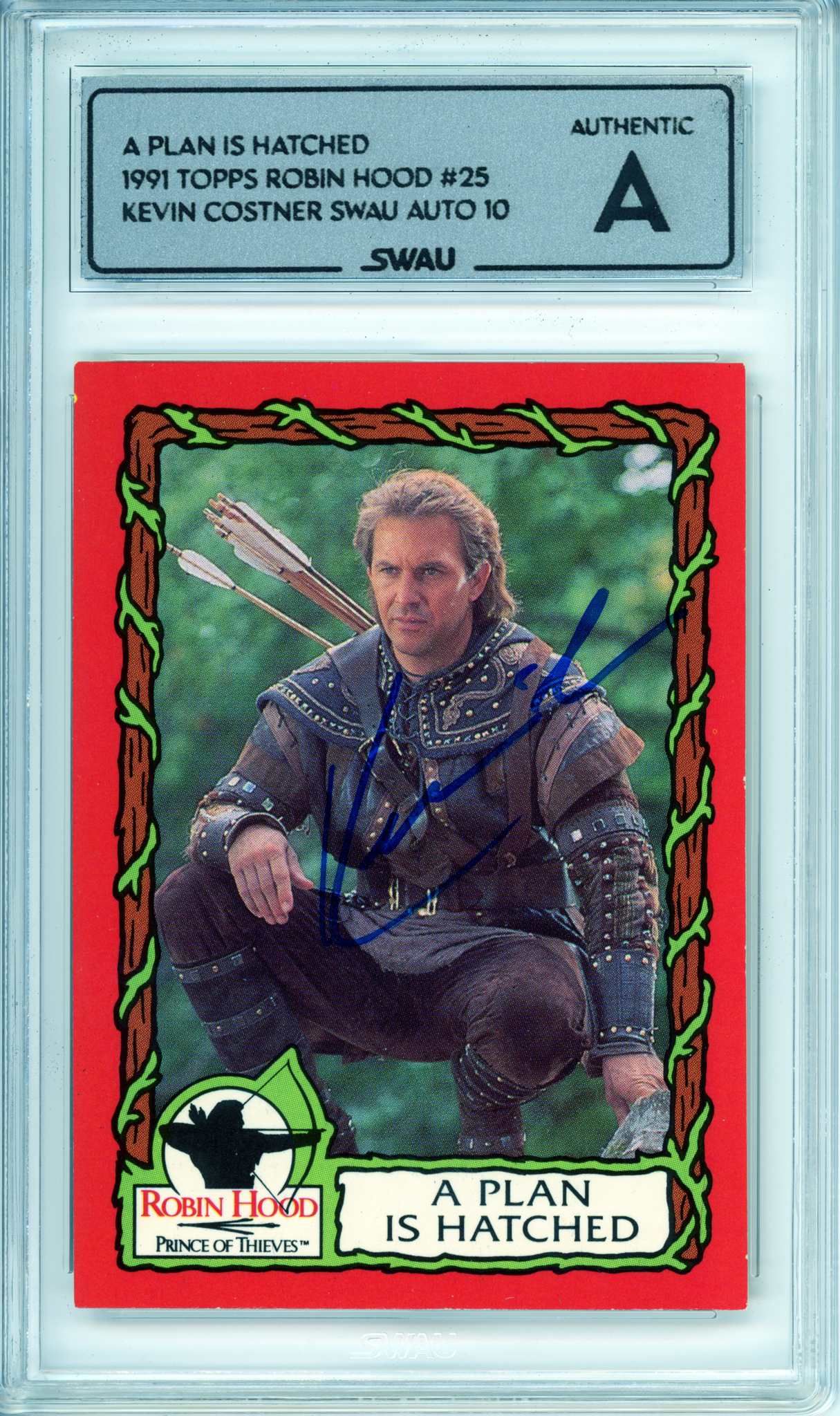 Kevin Costner Signed Trading Card - SWAU Authenticated & Encapsulated