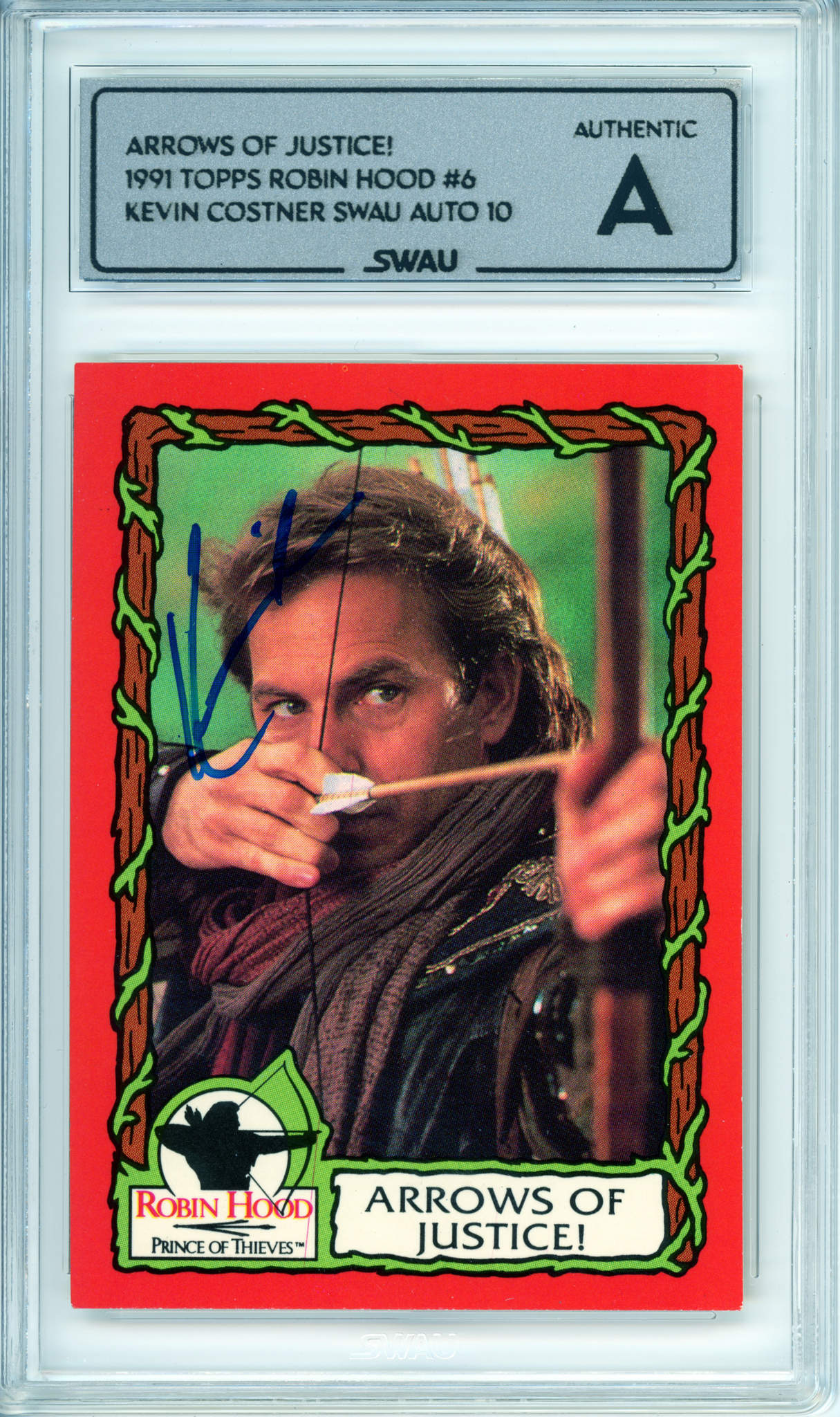 Kevin Costner Signed Trading Card - SWAU Authenticated & Encapsulated