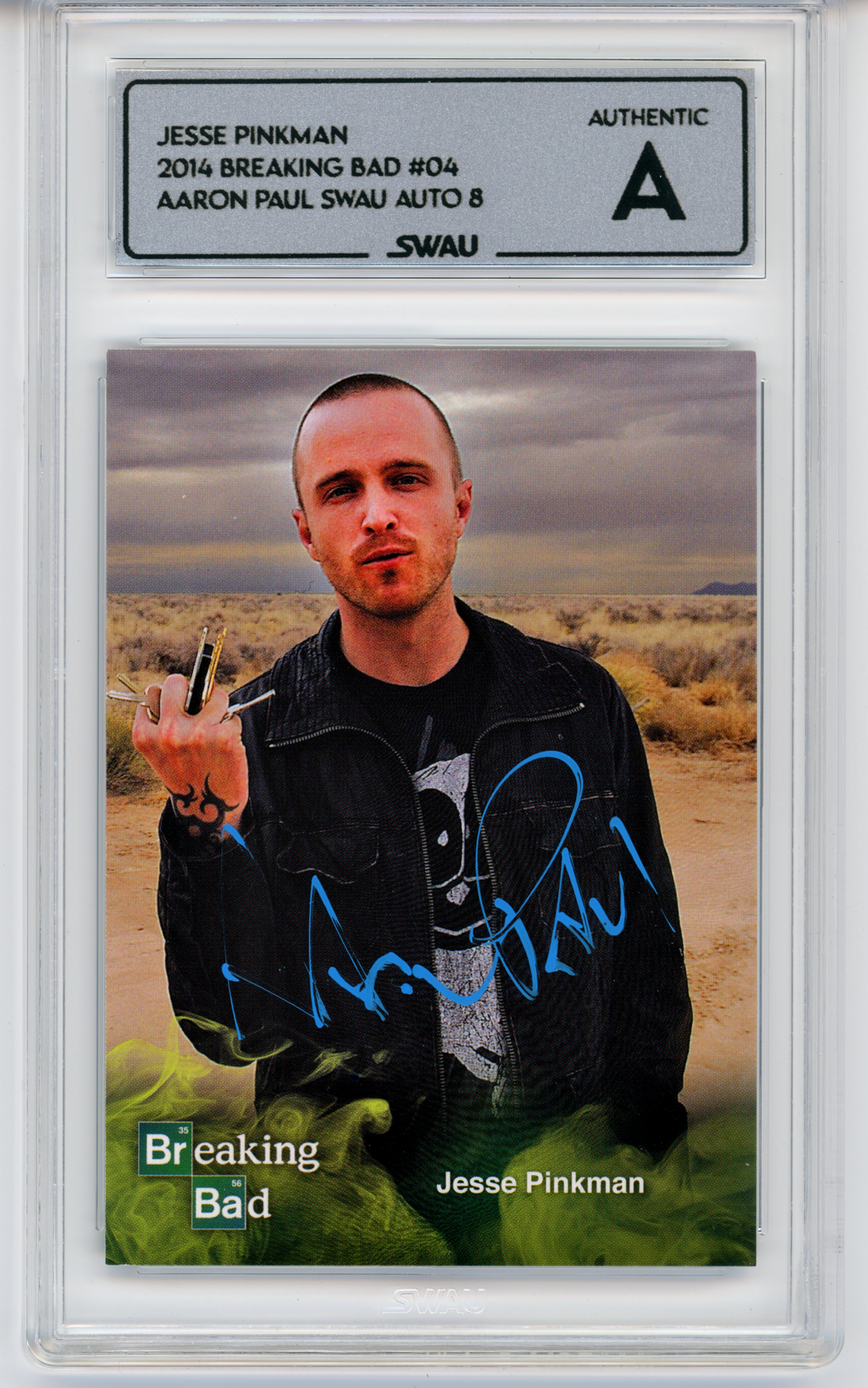 Aaron Paul Signed Trading Card - SWAU Authenticated & Encapsulated