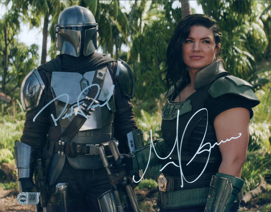 Pedro Pascal & Gina Carano Signed 11x14 Photo - SWAU Authenticated