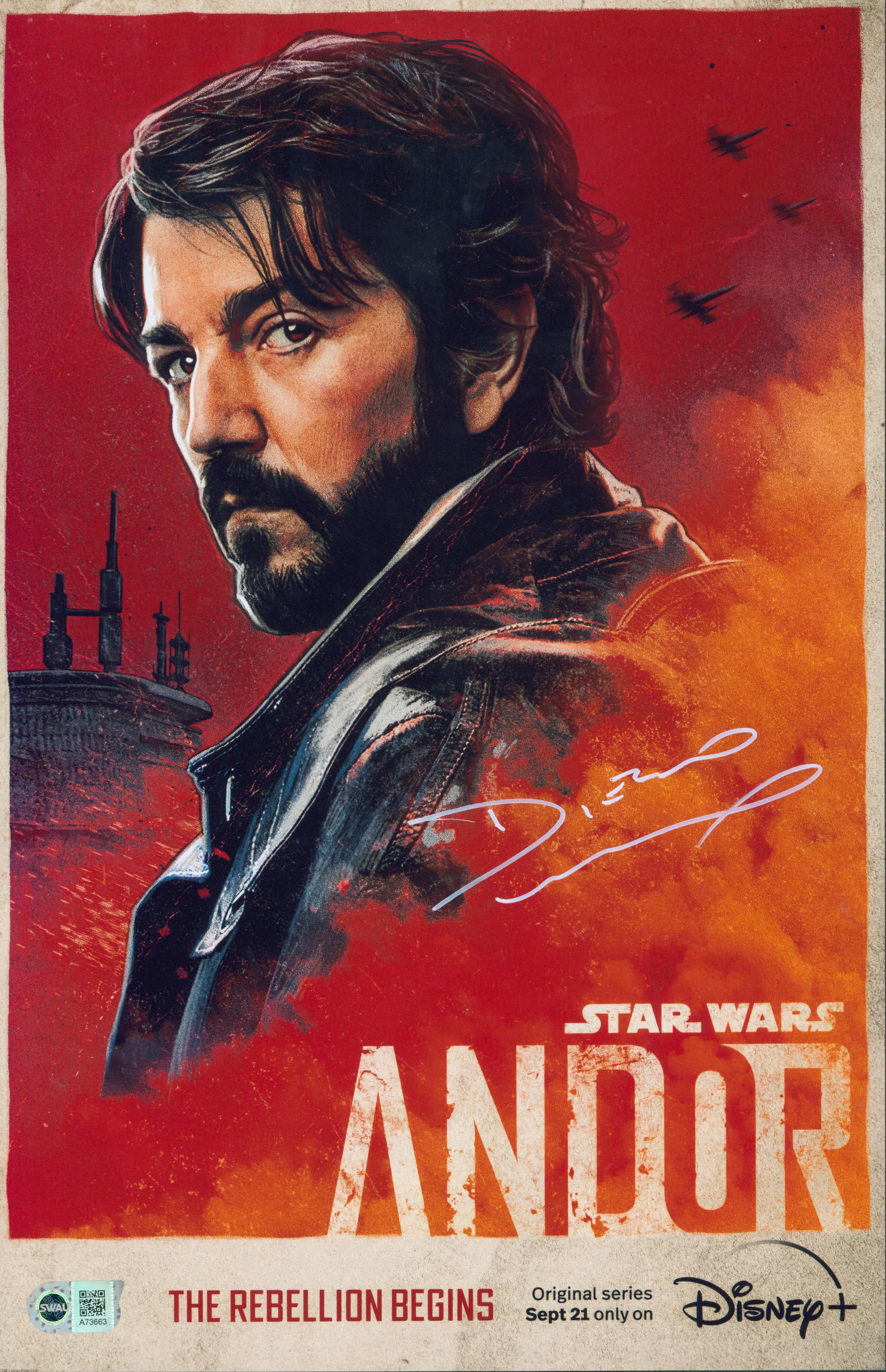 Diego Luna Signed 11x17 Photo - SWAU Authenticated - SWAU