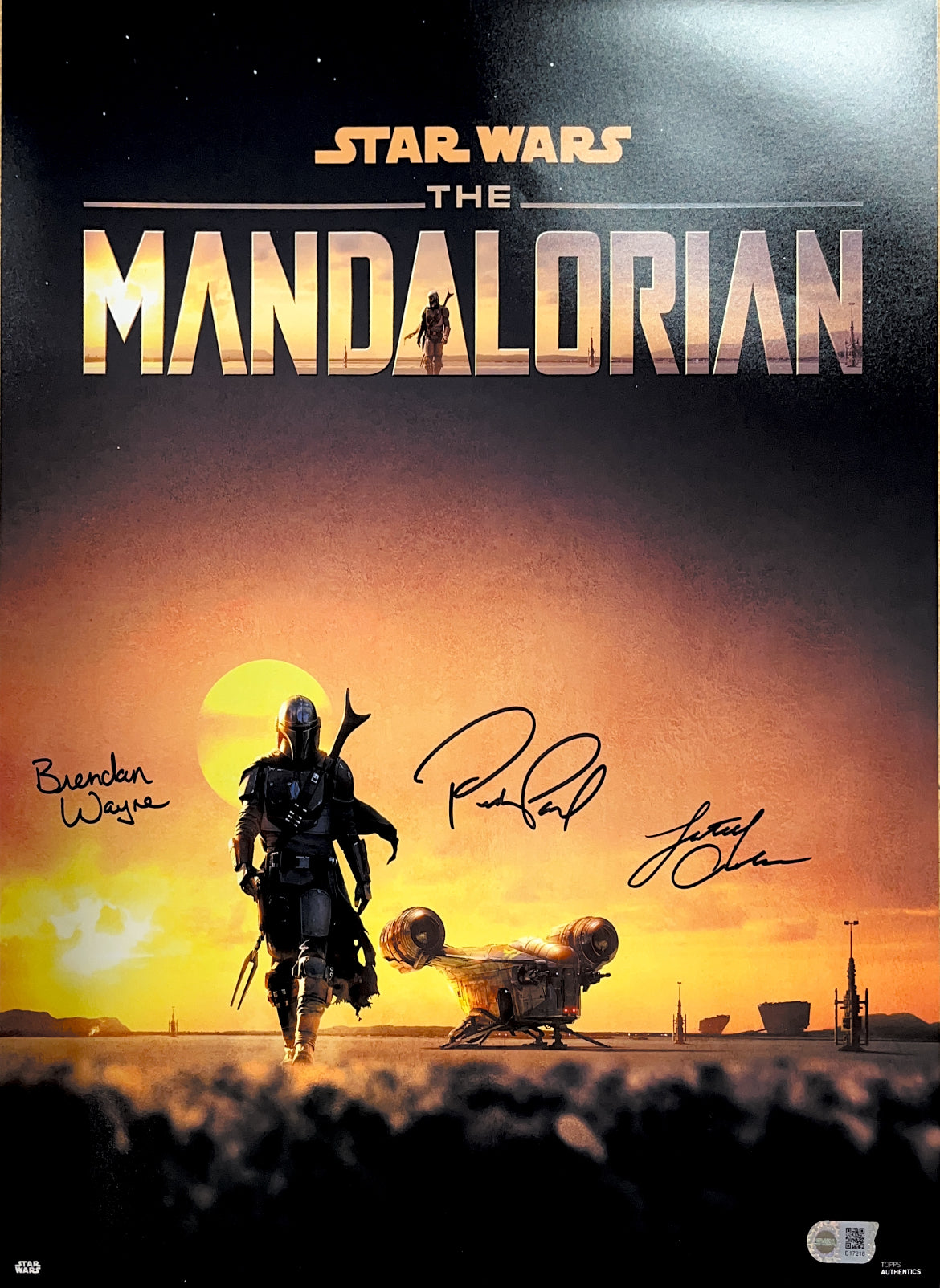 Pedro Pascal, Brendan Wayne, & Lateef Crowder Signed 16x20 Photo - SWAU Authenticated - SWAU