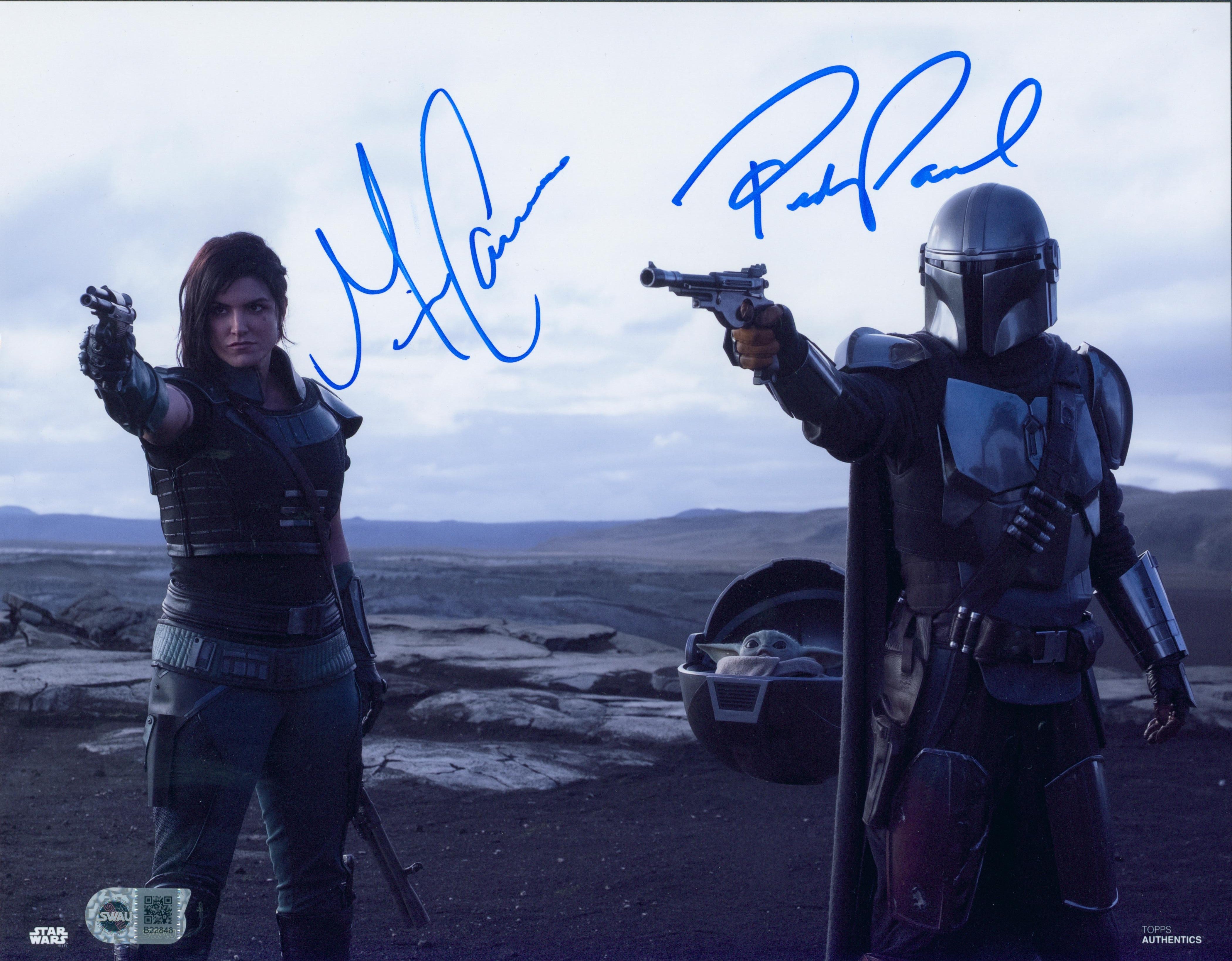 Pedro Pascal & Gina Carano Signed 11x14 Photo - SWAU Authenticated - SWAU