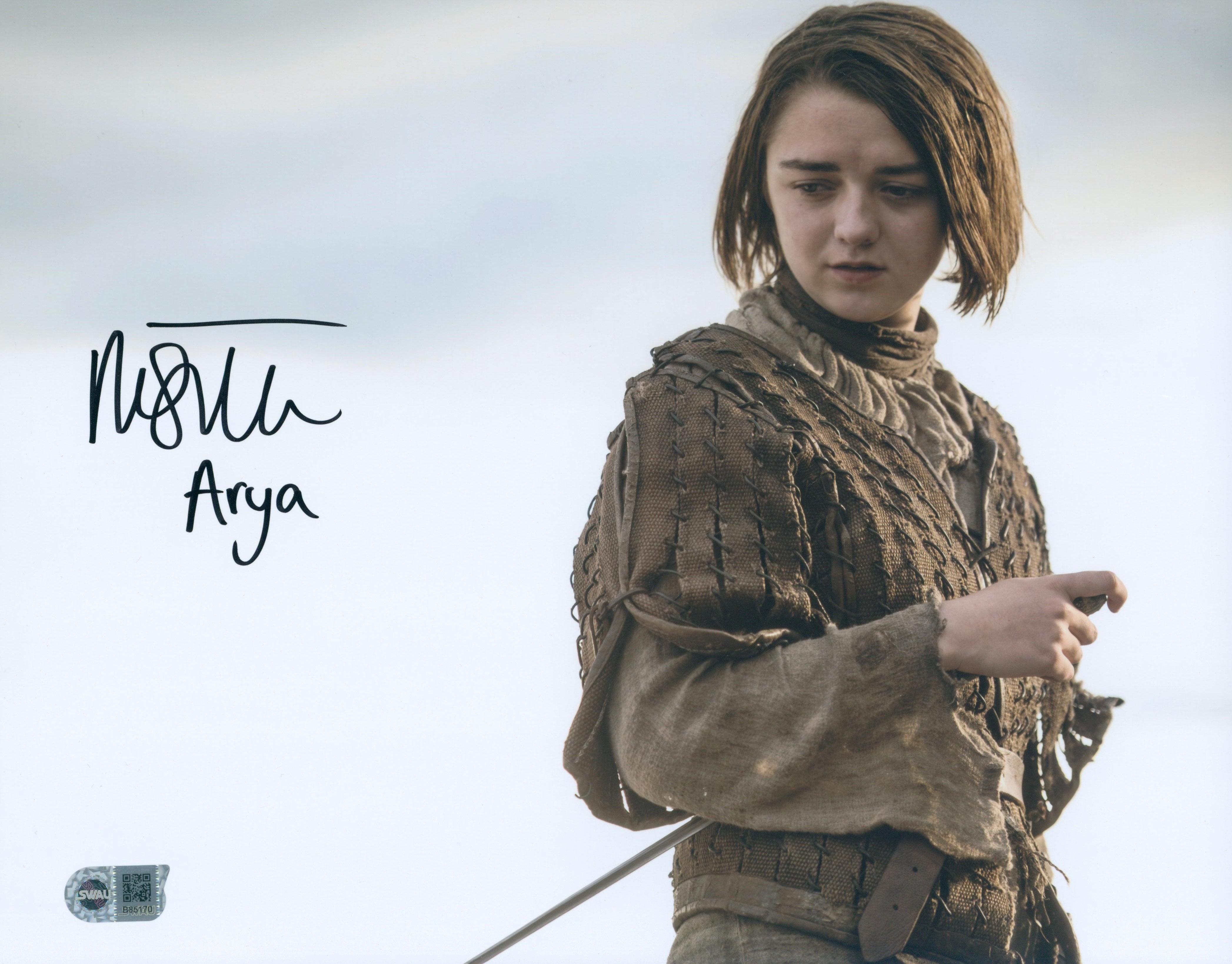 Maisie Williams Signed 11X14 Photo - SWAU Authenticated - SWAU
