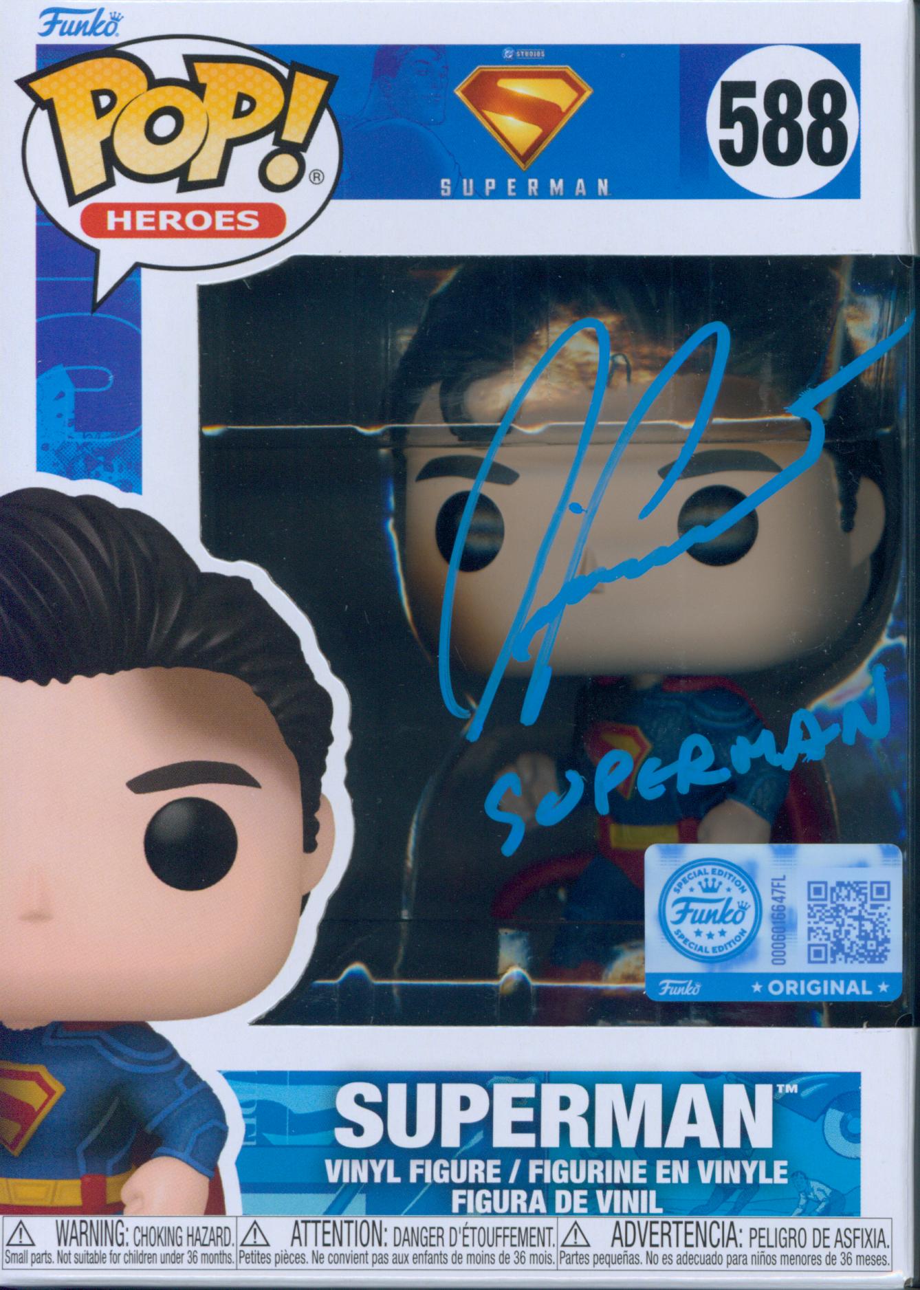 David Corenswet Signed Funko POP! - SWAU Authenticated - SWAU