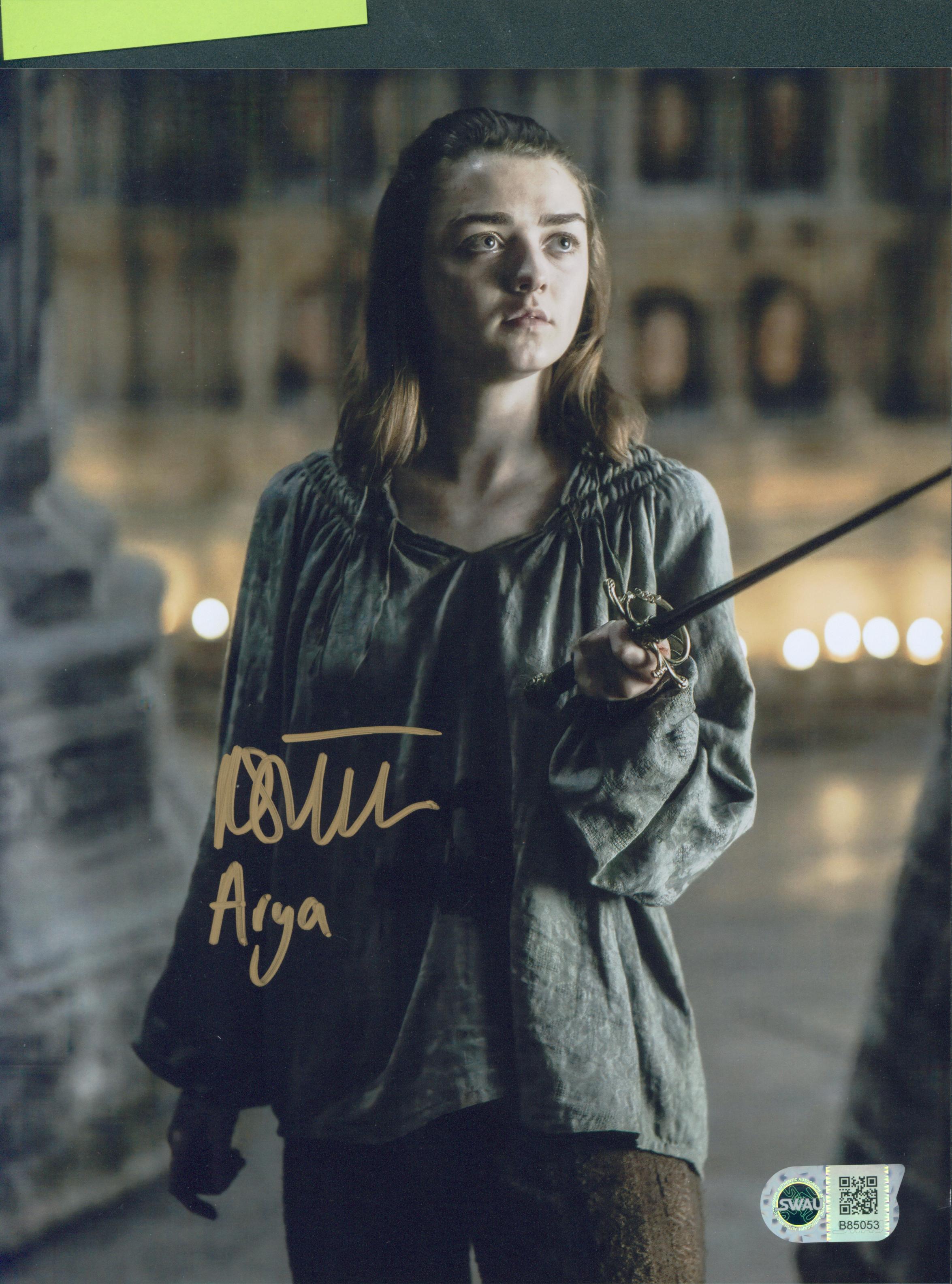 Maisie Williams Signed 8x10 Photo - SWAU Authenticated - SWAU