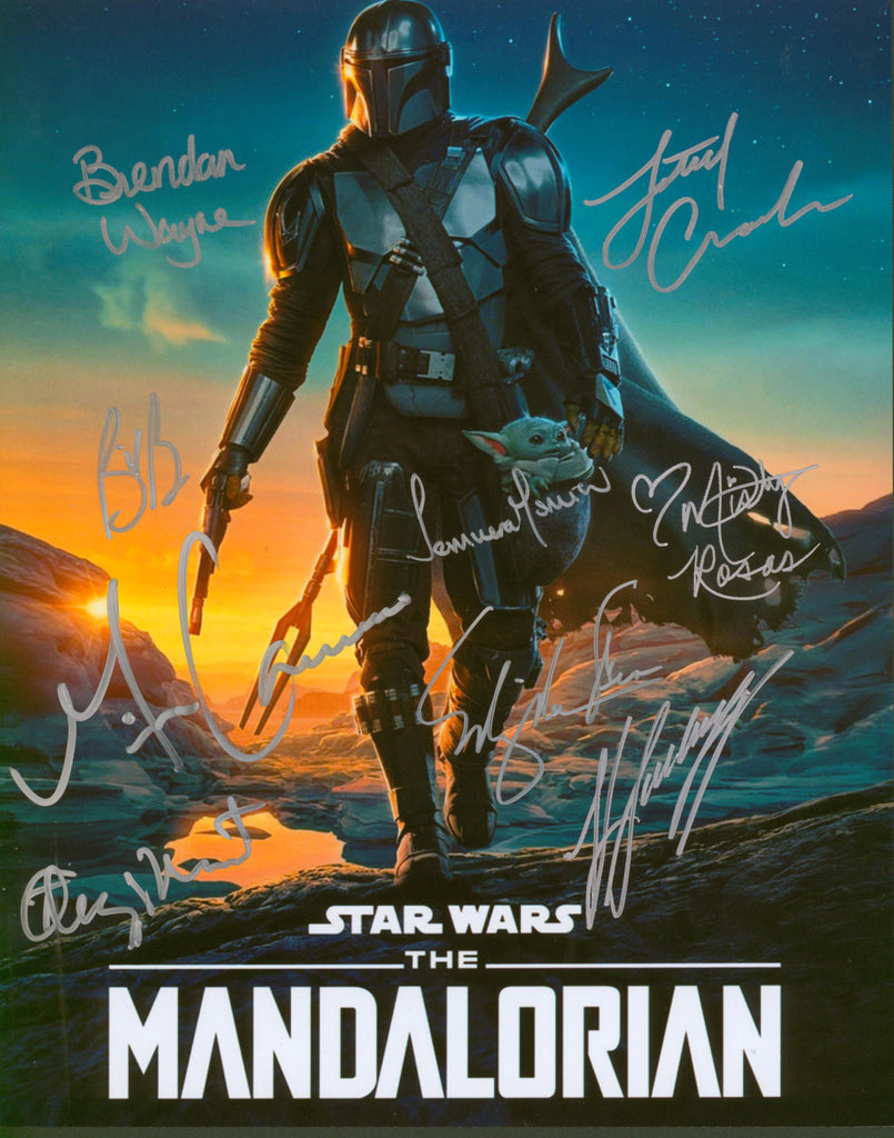 The Mandalorian Multi-Signed Cast 11x14 Photo - B - SWAU Authenticated