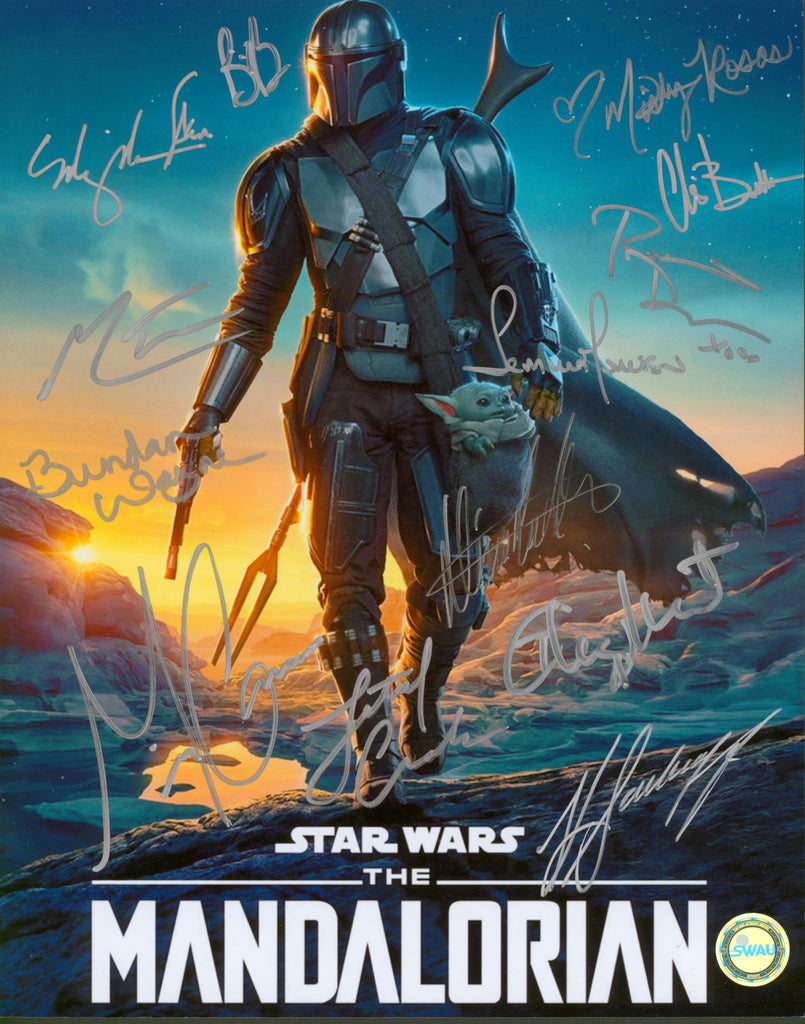 The Mandalorian Multi-Signed Cast 11x14 Photo - B - SWAU Authenticated