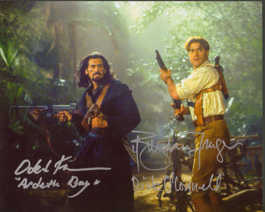 Brendan Fraser & Oded Fehr Signed 11x14 Photo - SWAU Authenticated