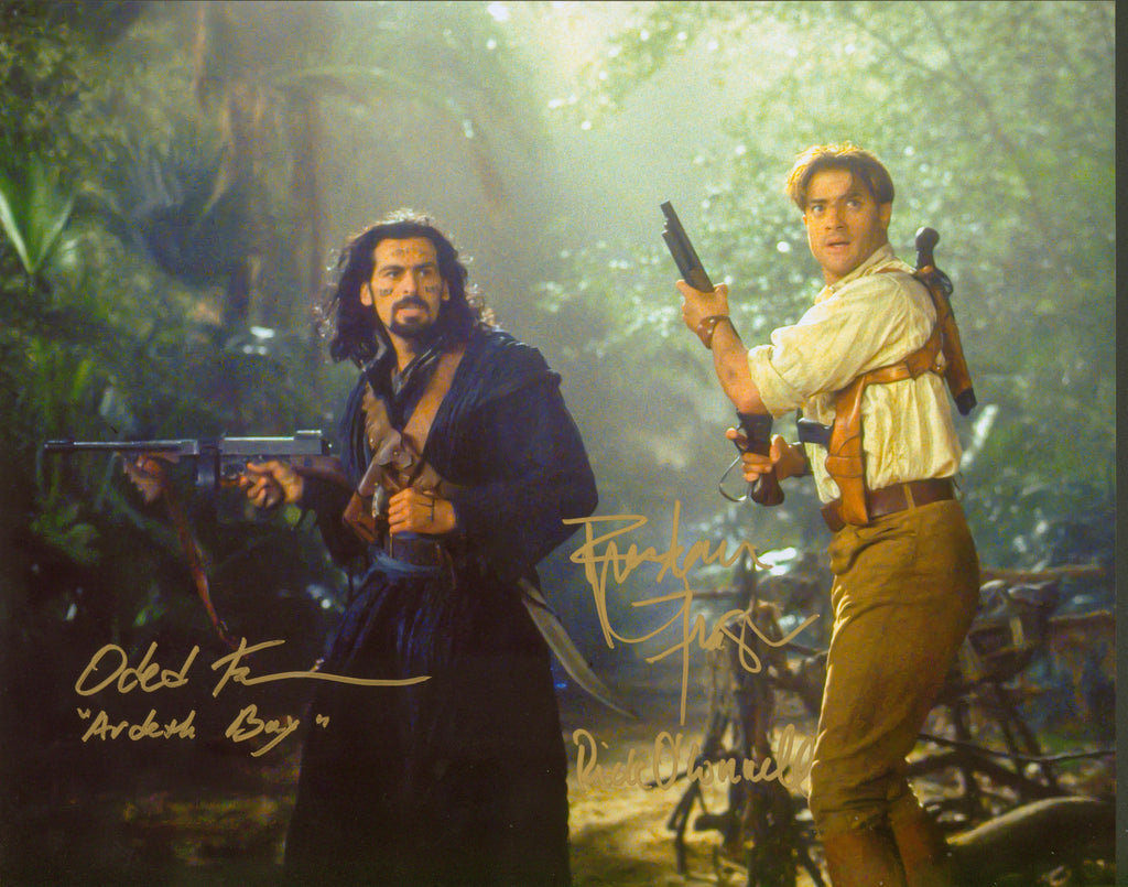 Brendan Fraser & Oded Fehr Signed 11x14 Photo - SWAU Authenticated