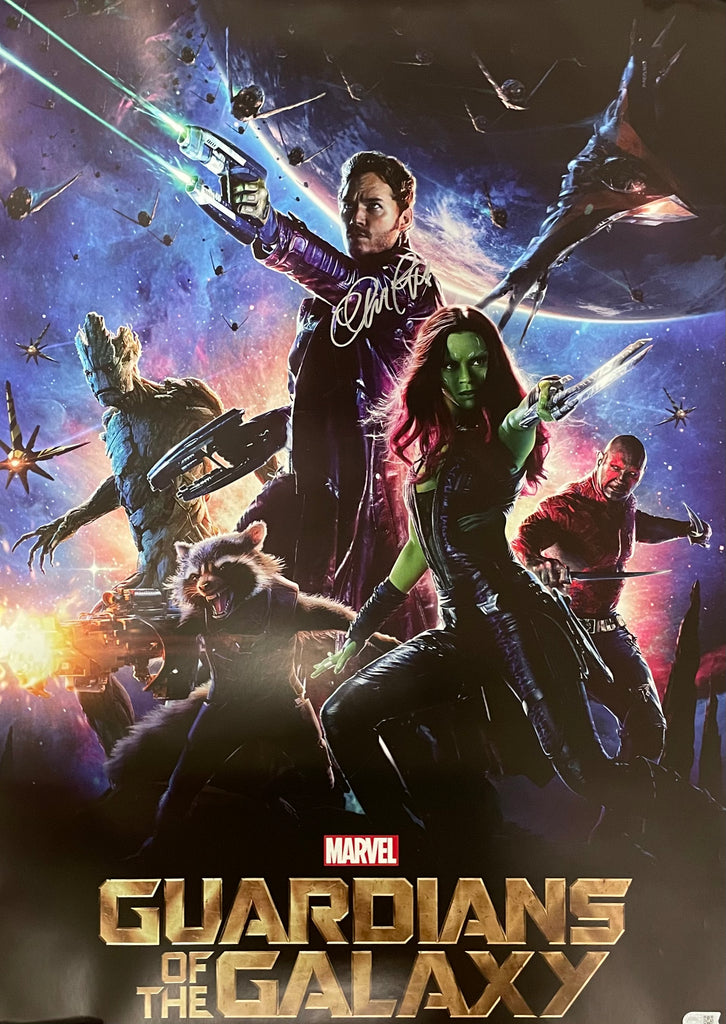 Chris Pratt Signed Guardians of the Galaxy Poster - SWAU Authenticated