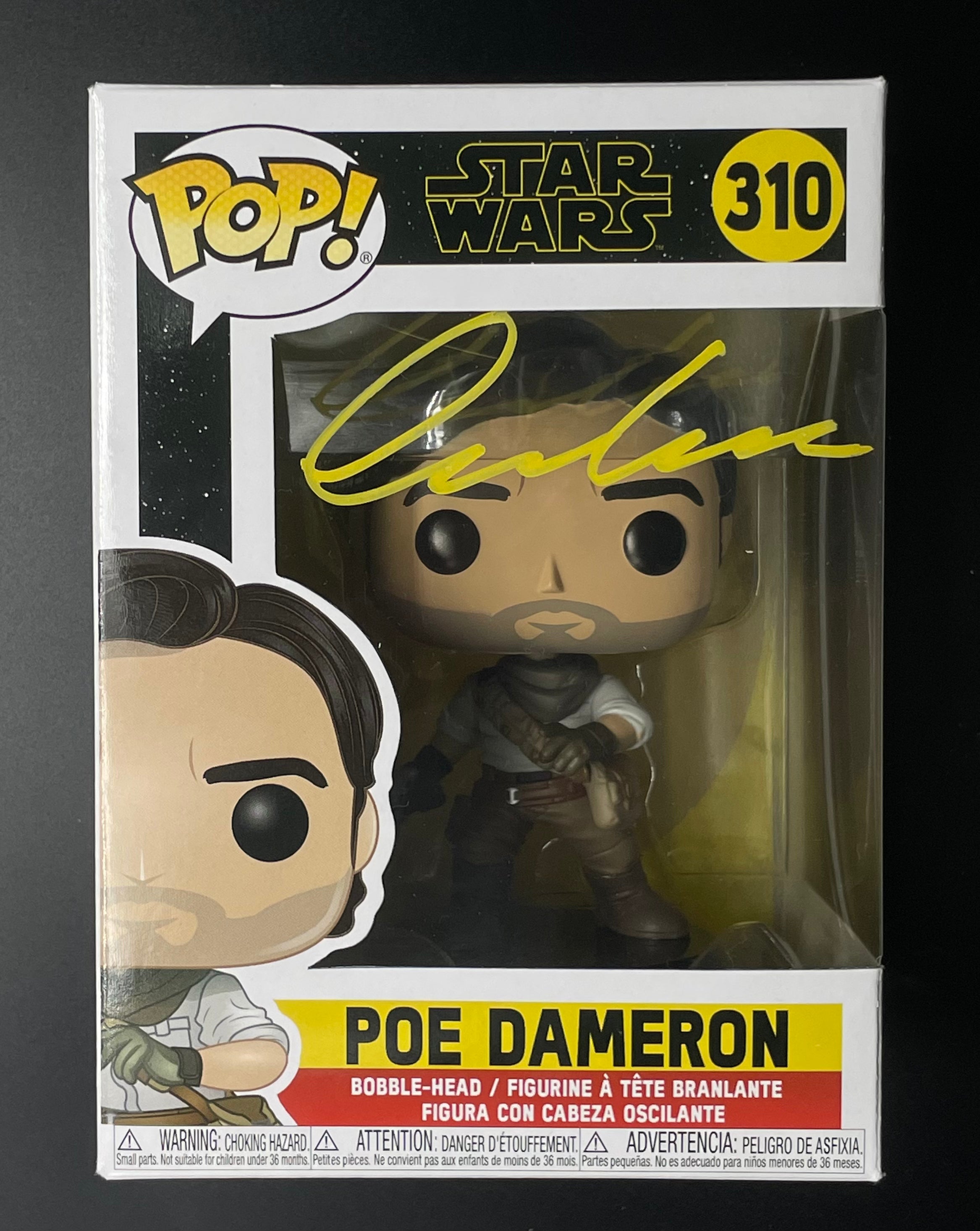 Funko Pop Star Wars Poe Dameron signed by Oscar popular Isaac (No COA)