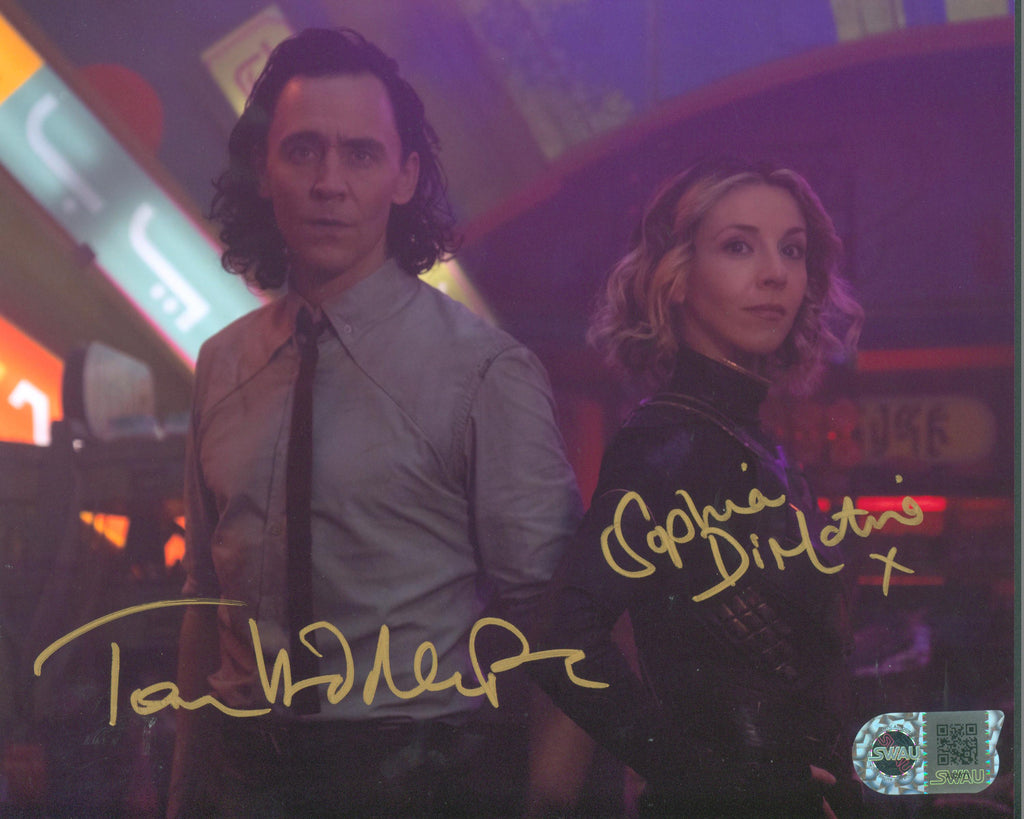 Tom Hiddleston & Sophia Di Martino Signed 8x10 Photo - SWAU Authenticated
