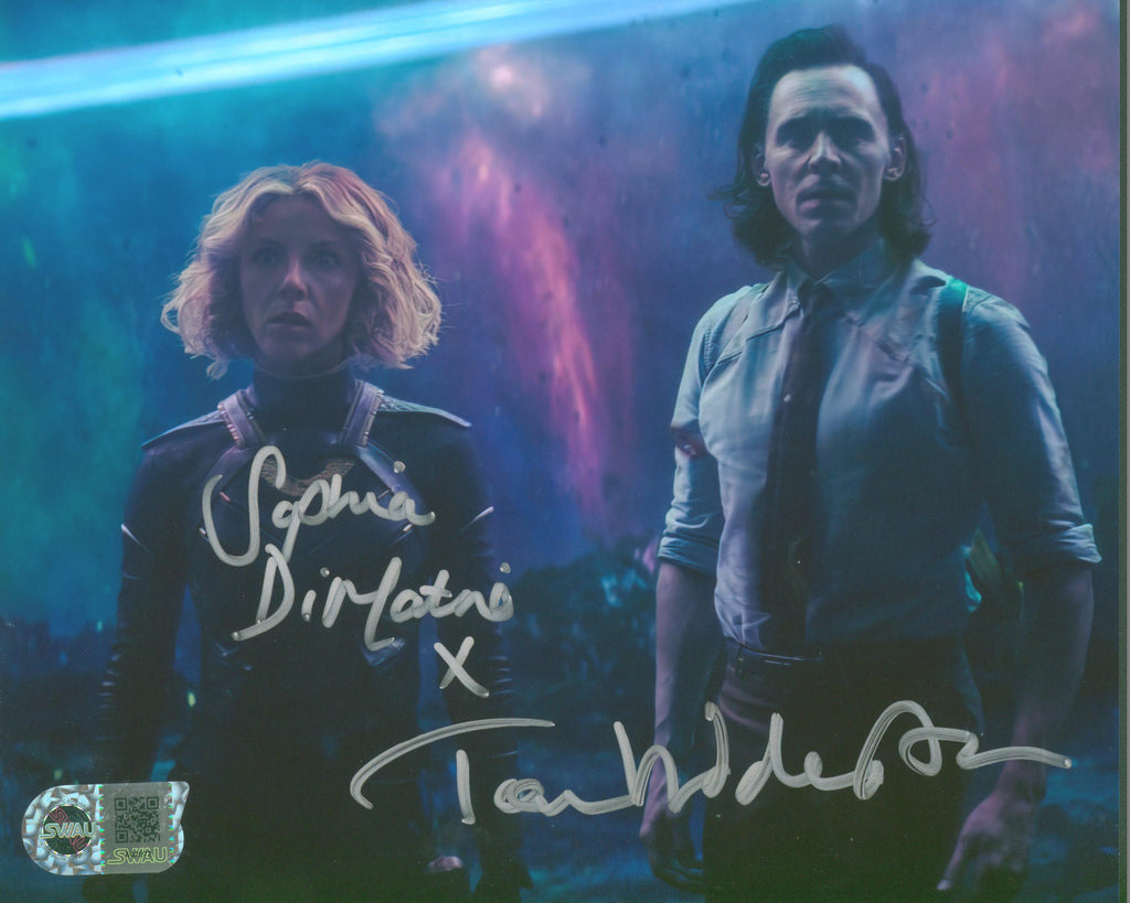 Tom Hiddleston & Sophia Di Martino Signed 8x10 Photo - SWAU Authenticated